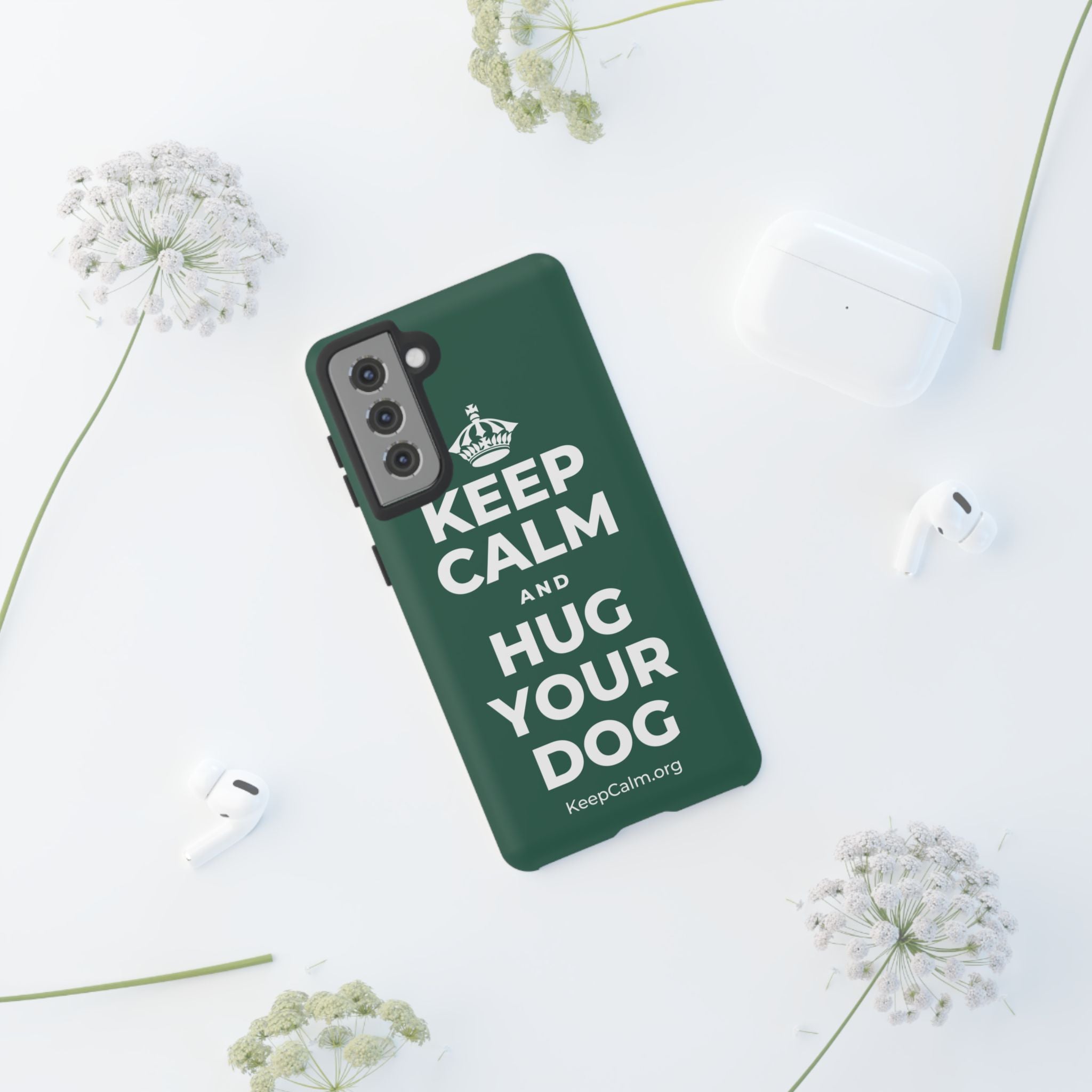 KEEP CALM AND HUG YOUR DOG Phone Case
