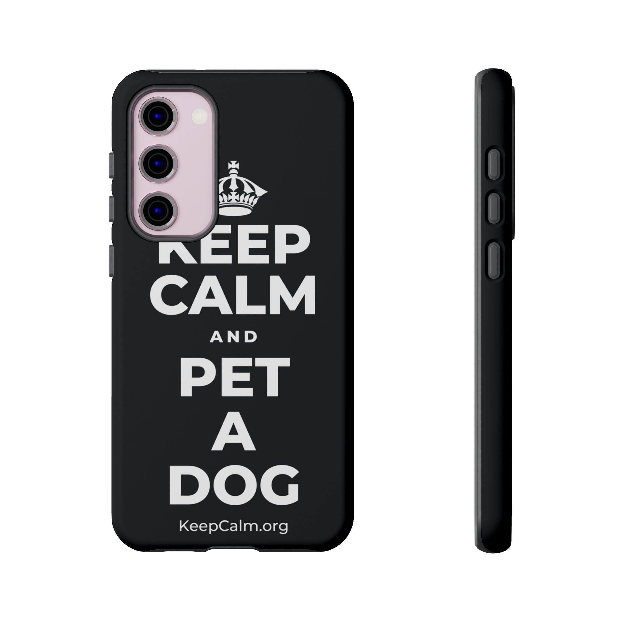 KEEP CALM AND PET A DOG Phone Case (Dark)