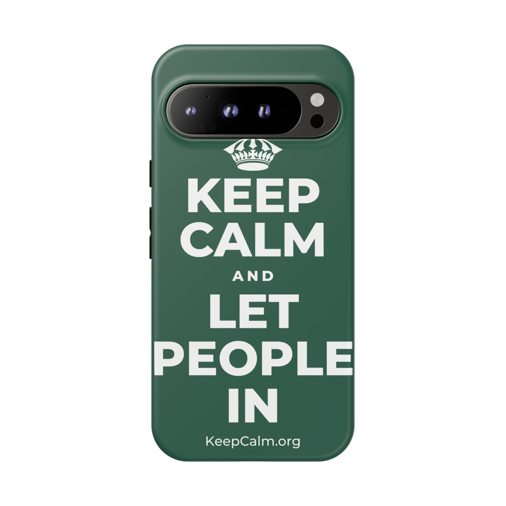 KEEP CALM AND LET PEOPLE IN Phone Case