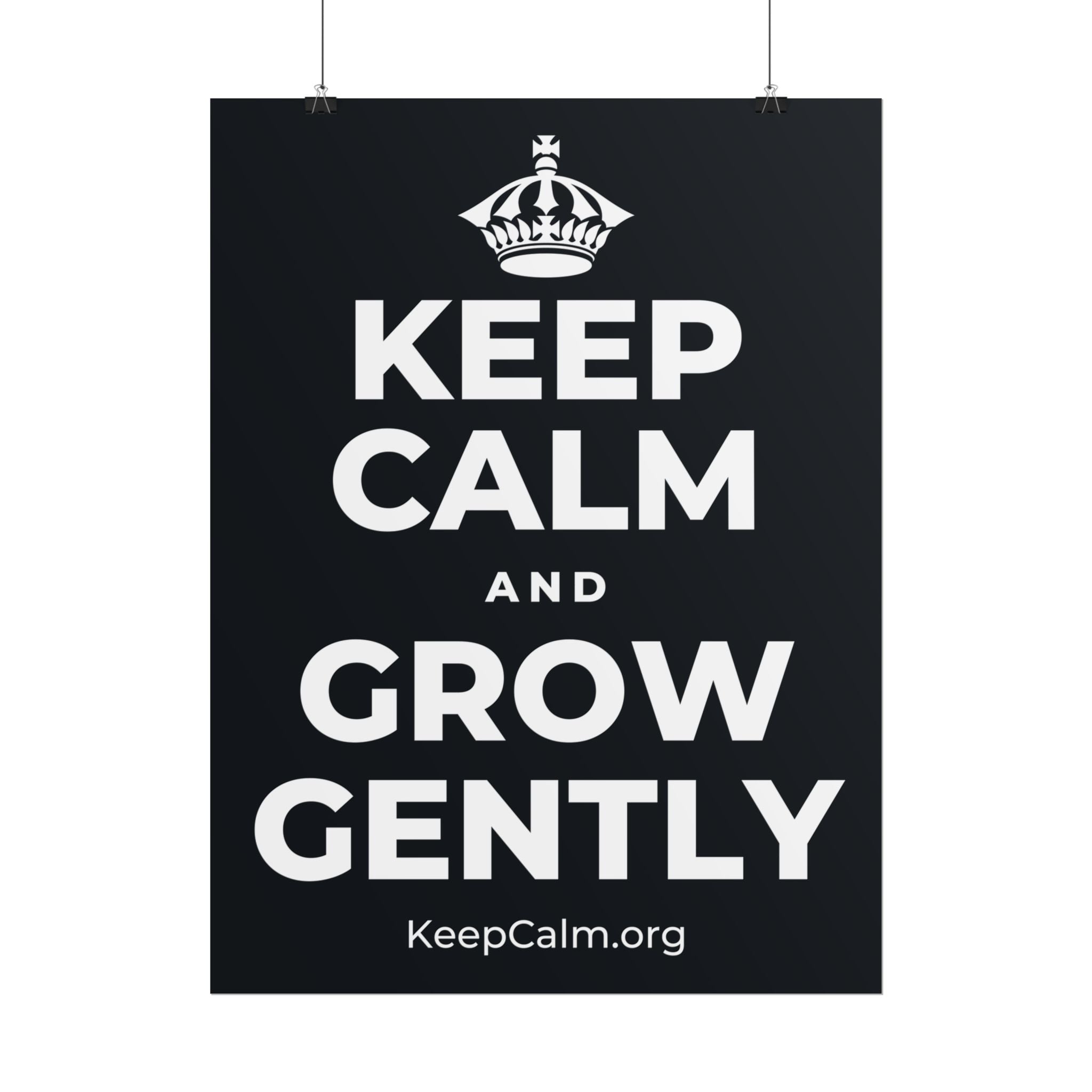 KEEP CALM AND GROW GENTLY Poster (Dark)