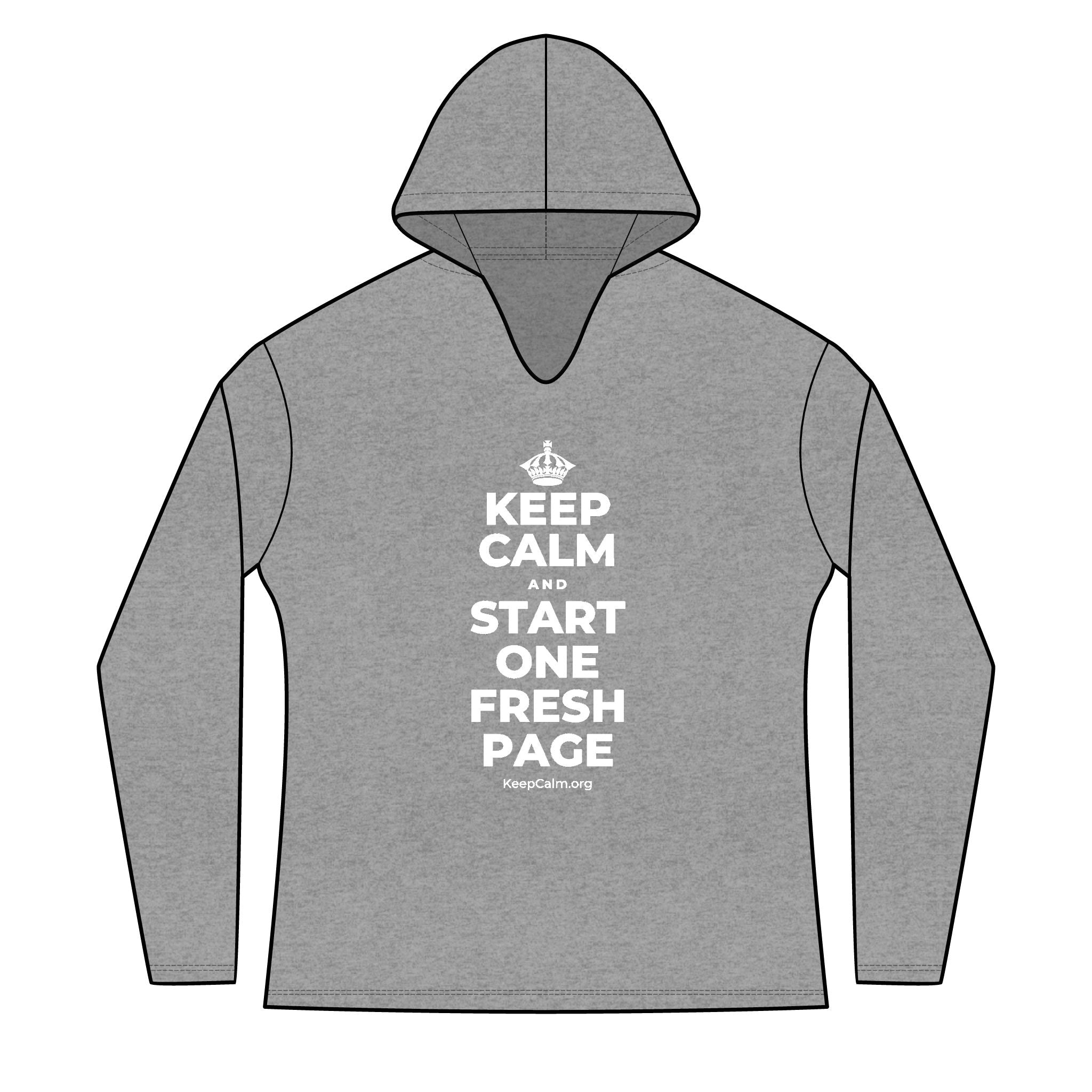 KEEP CALM AND START ONE FRESH PAGE Women's Long Sleeve Hoodie