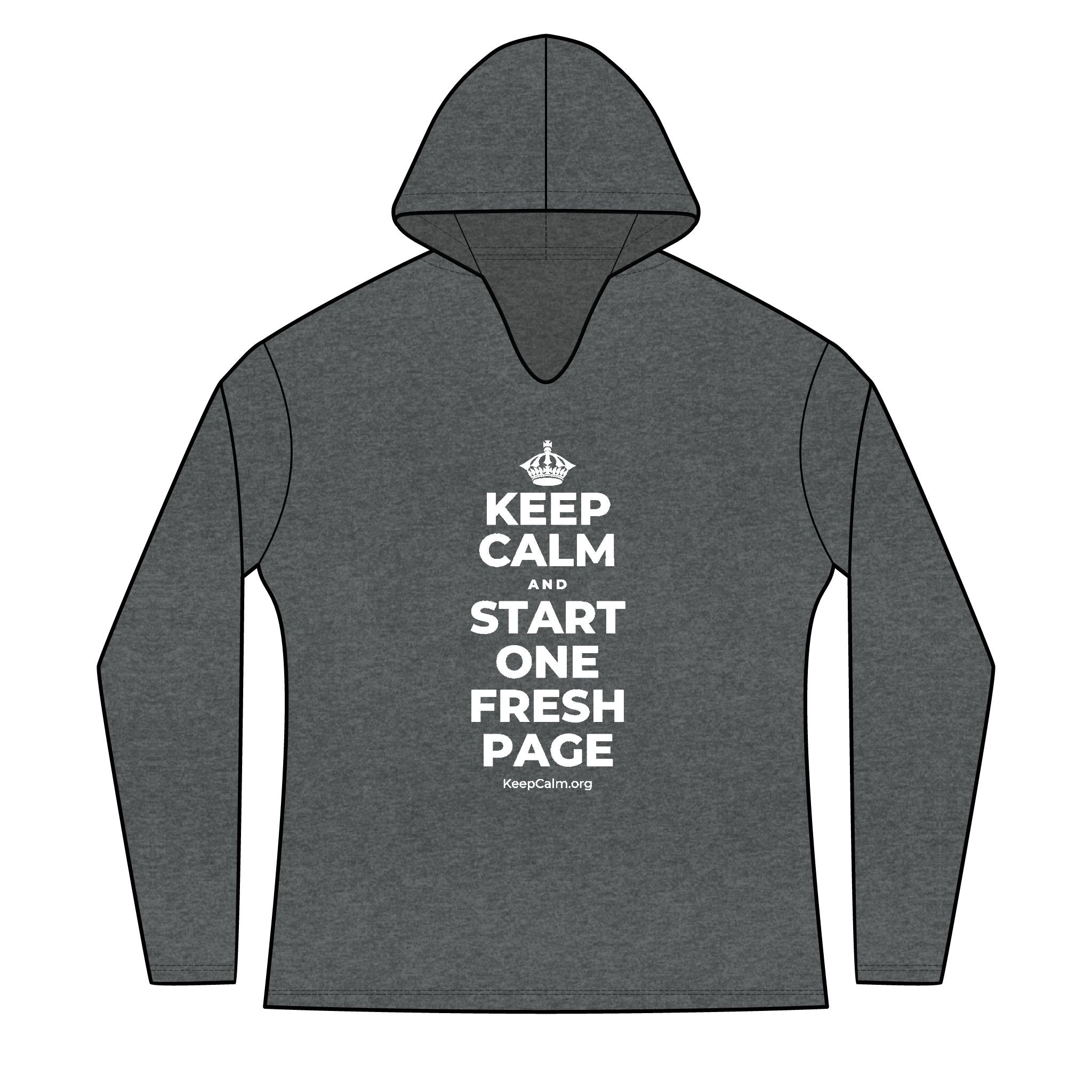 KEEP CALM AND START ONE FRESH PAGE Women's Long Sleeve Hoodie