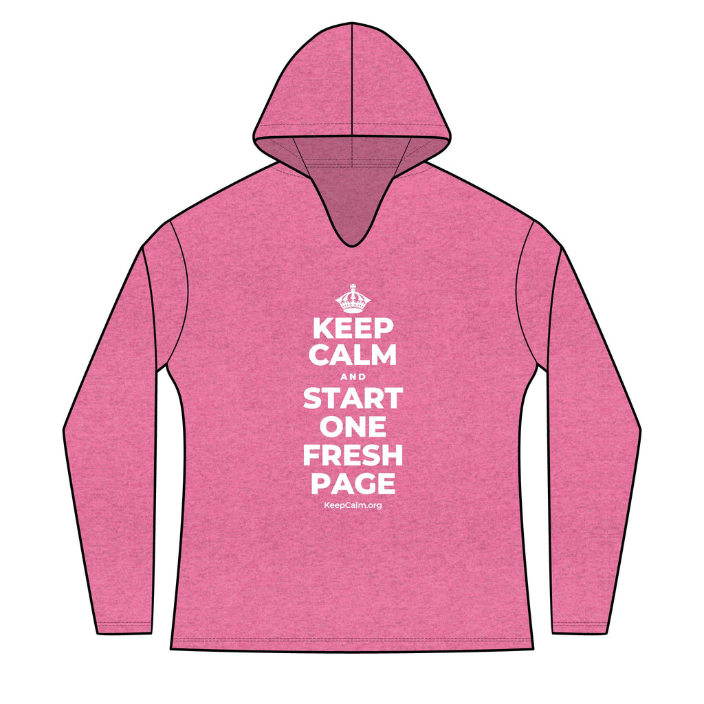 KEEP CALM AND START ONE FRESH PAGE Women's Long Sleeve Hoodie