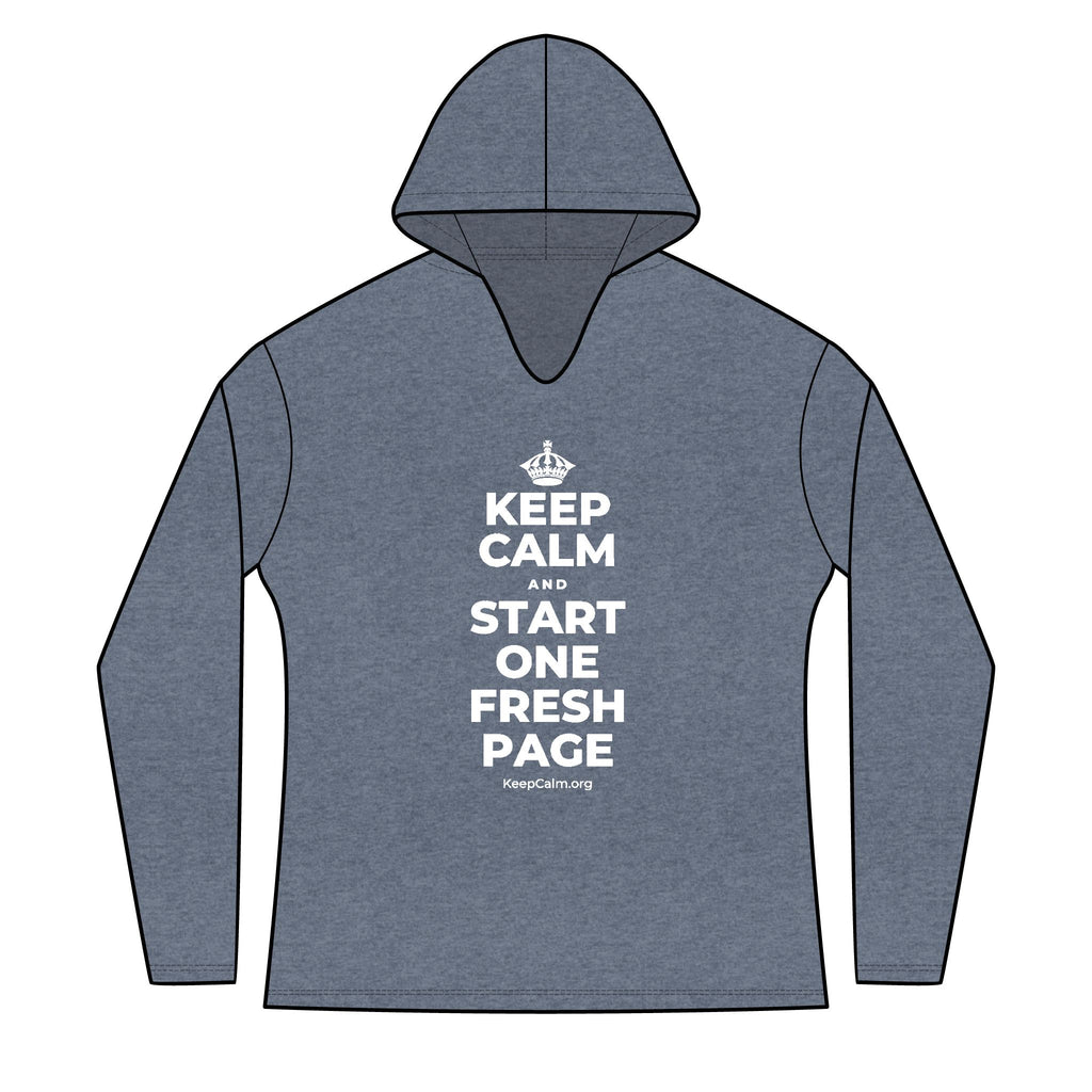 KEEP CALM AND START ONE FRESH PAGE Women's Long Sleeve Hoodie