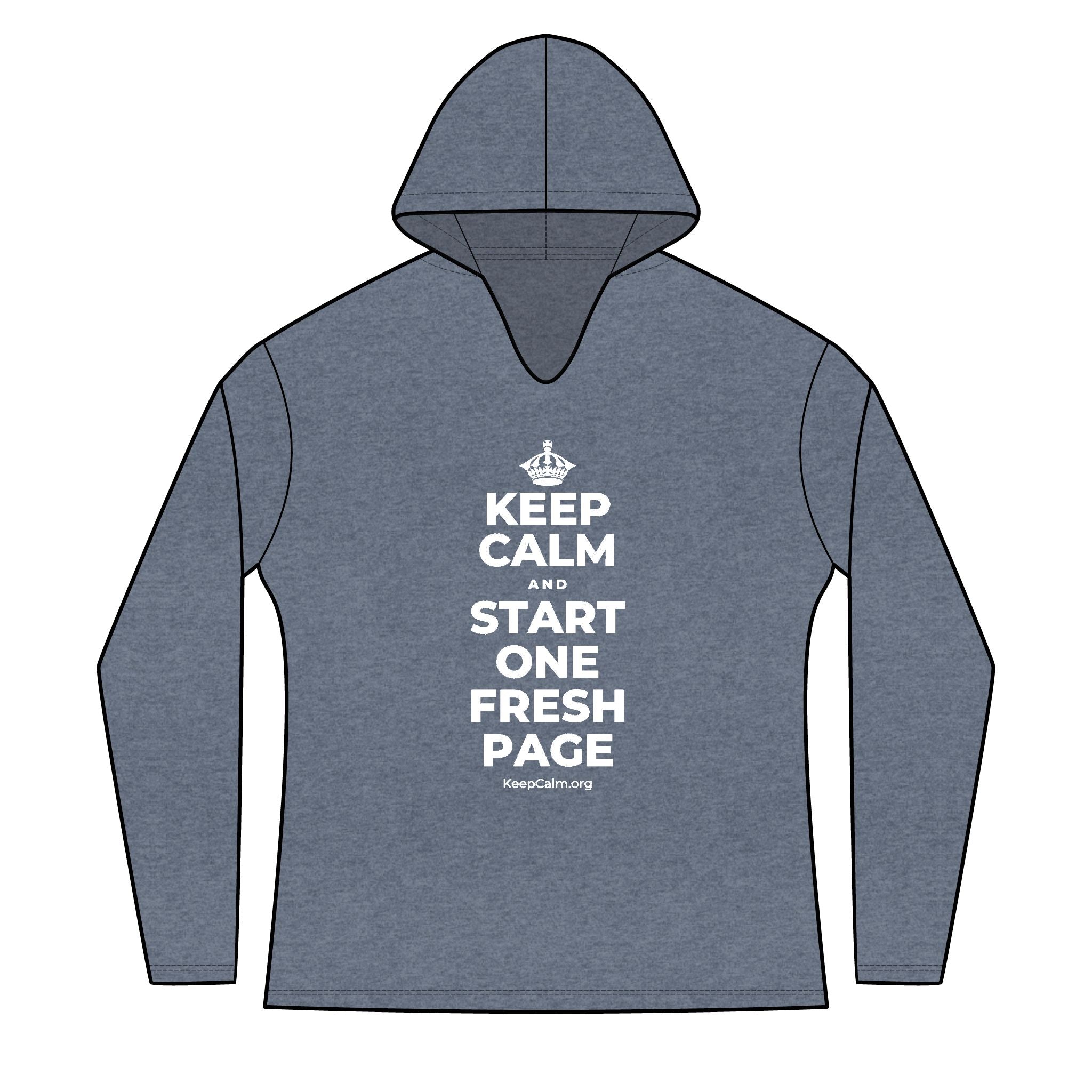 KEEP CALM AND START ONE FRESH PAGE Women's Long Sleeve Hoodie