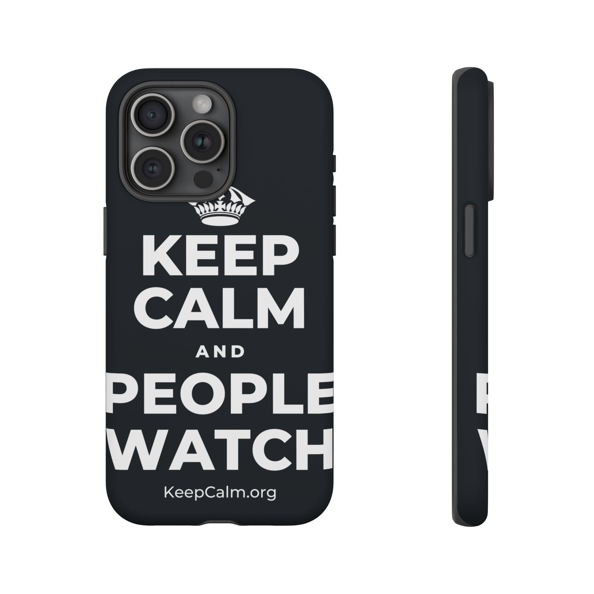 KEEP CALM AND PEOPLE WATCH Phone Case (Dark)