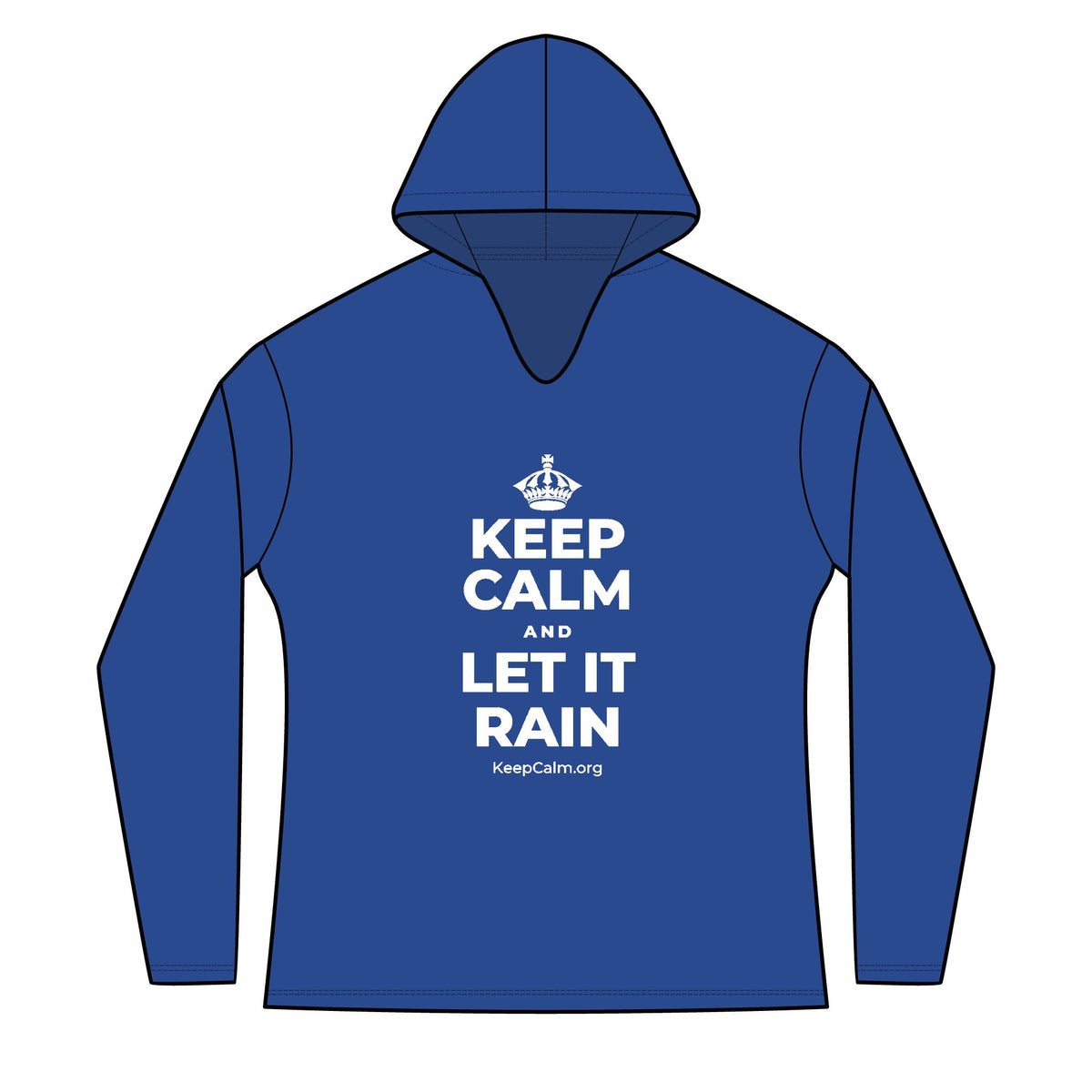KEEP CALM AND LET IT RAIN Women's Long Sleeve Hoodie