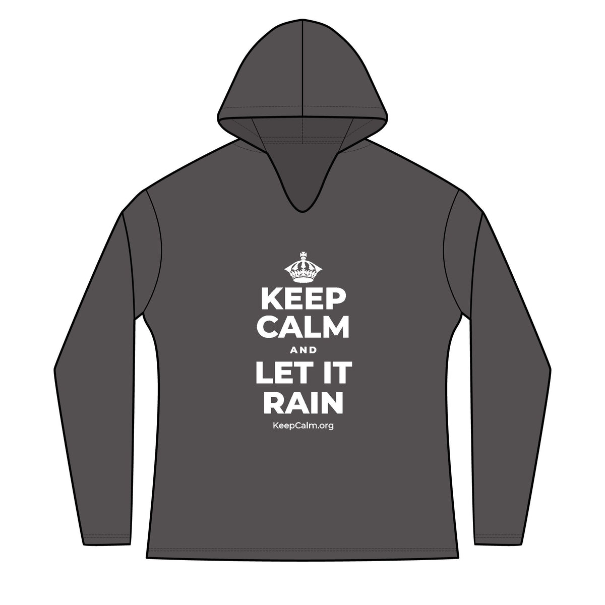 KEEP CALM AND LET IT RAIN Women's Long Sleeve Hoodie