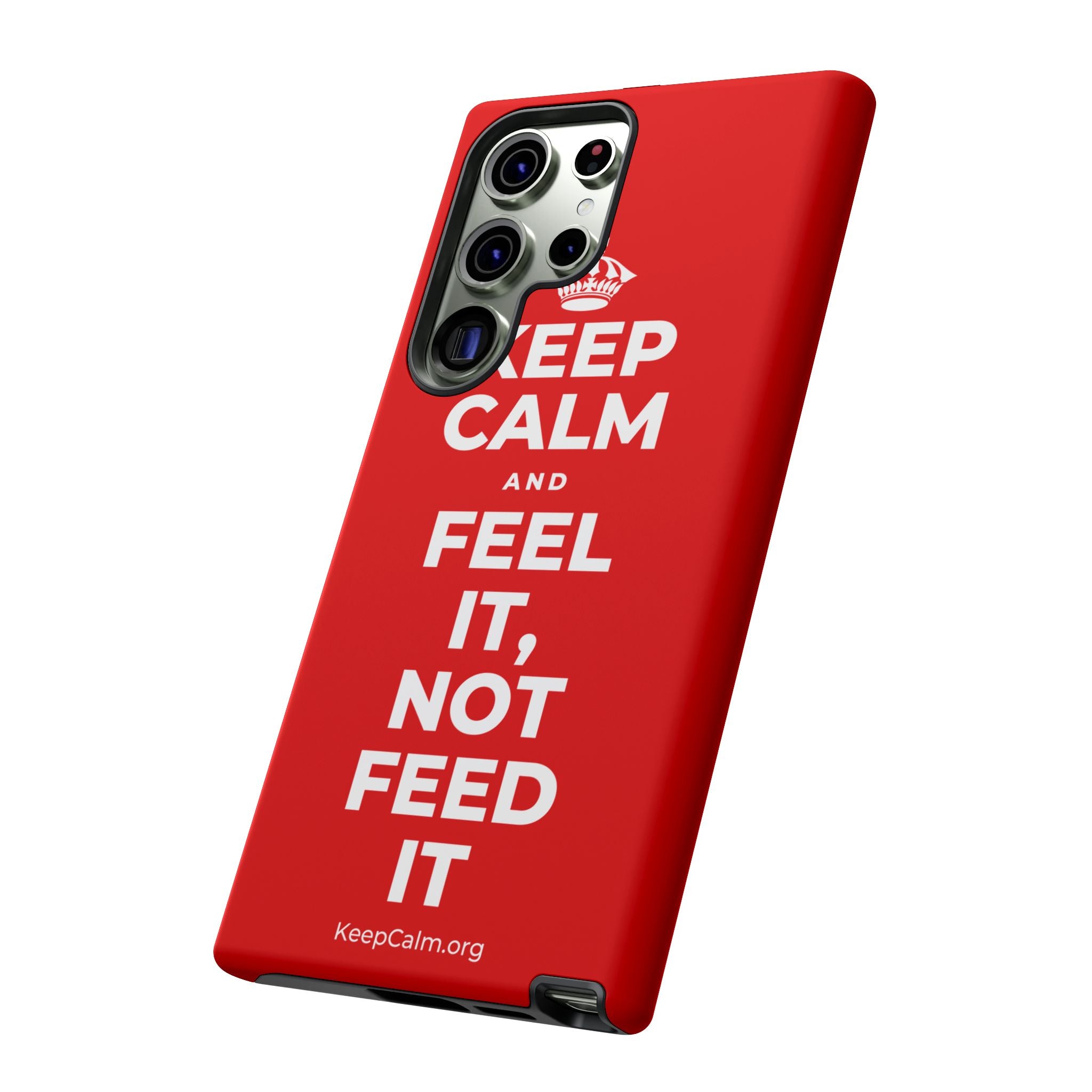 KEEP CALM AND FEEL IT, NOT FEED IT Phone Case