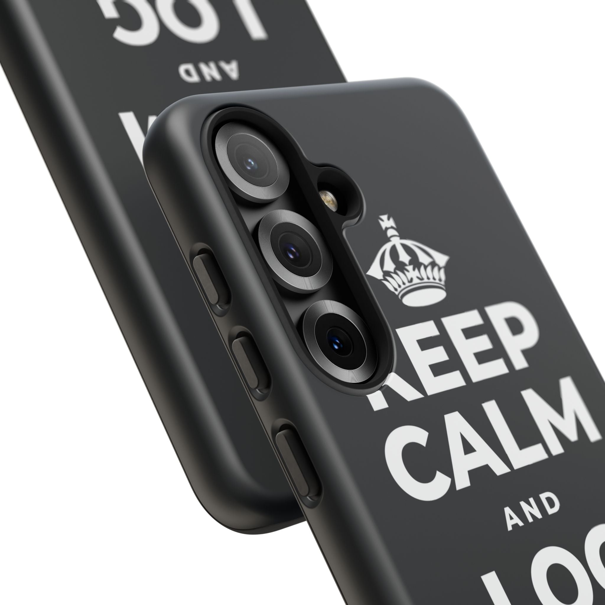 KEEP CALM AND LOG OFF EARLY Phone Case (Dark)