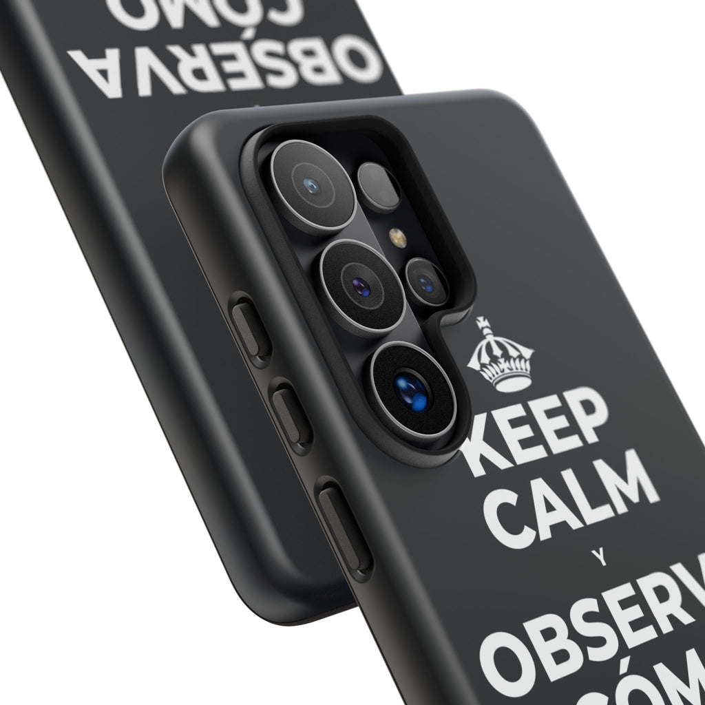 KEEP CALM Y OBSERVA CÓMO TODO FLORECE Phone Case (Dark)