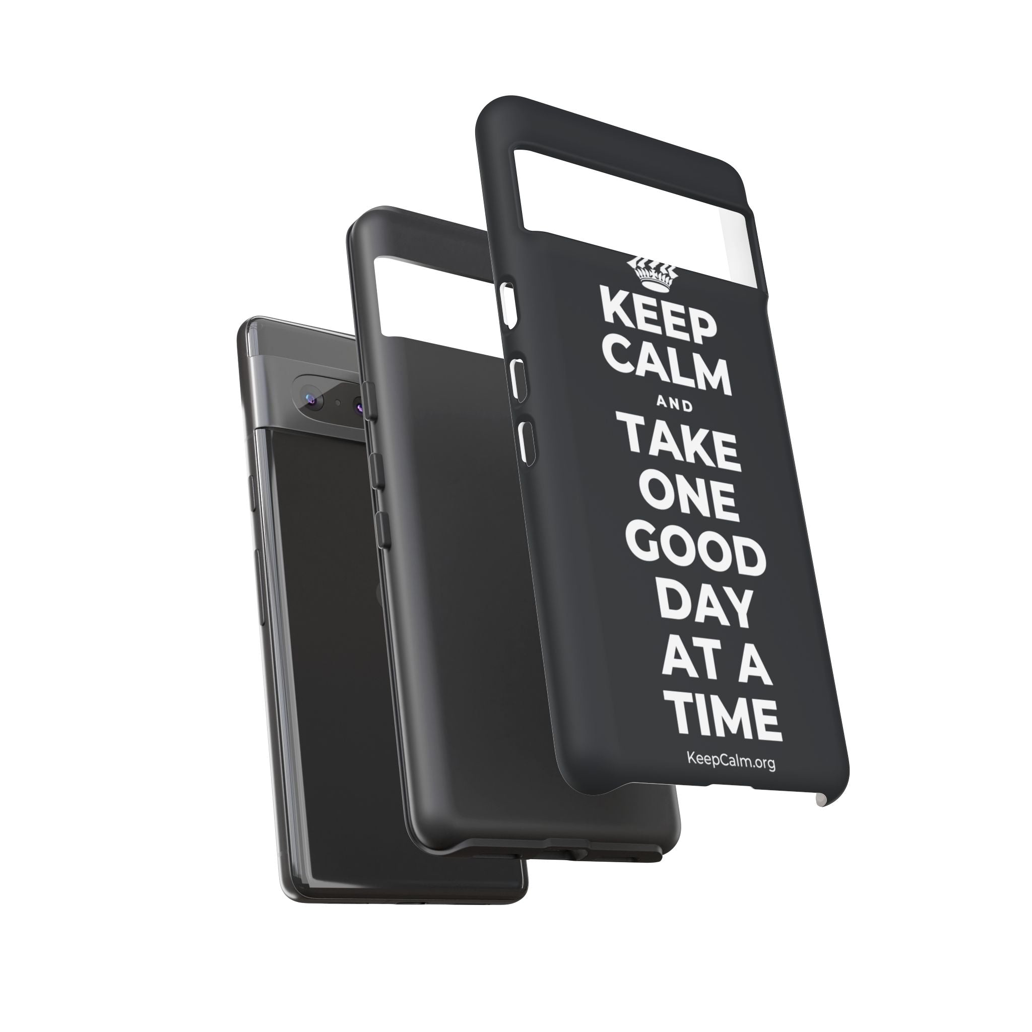 KEEP CALM AND TAKE ONE GOOD DAY AT A TIME Phone Case (Dark)