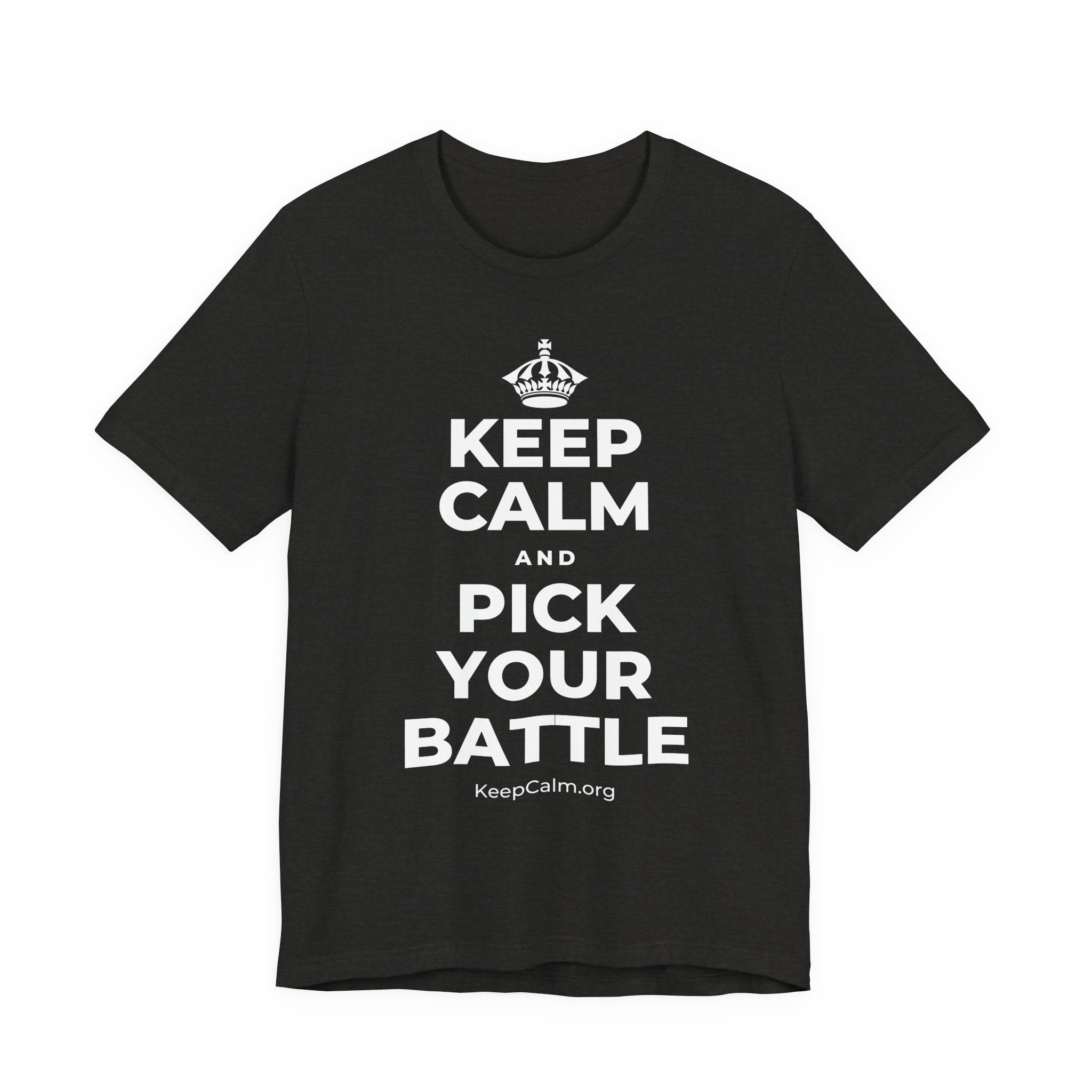 KEEP CALM AND PICK YOUR BATTLE T-Shirt (Soft Cream–Heather Mauve)