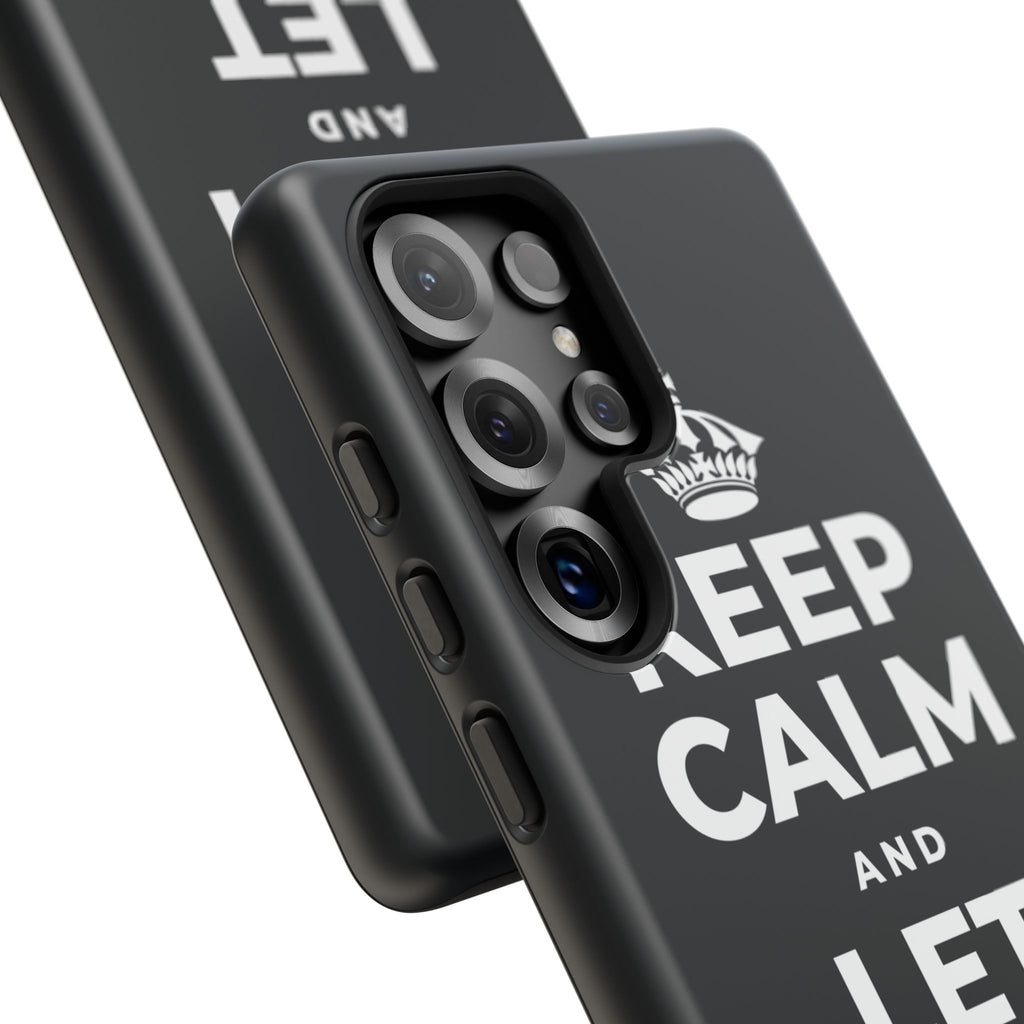 KEEP CALM AND LET IT RAIN Phone Case (Dark)