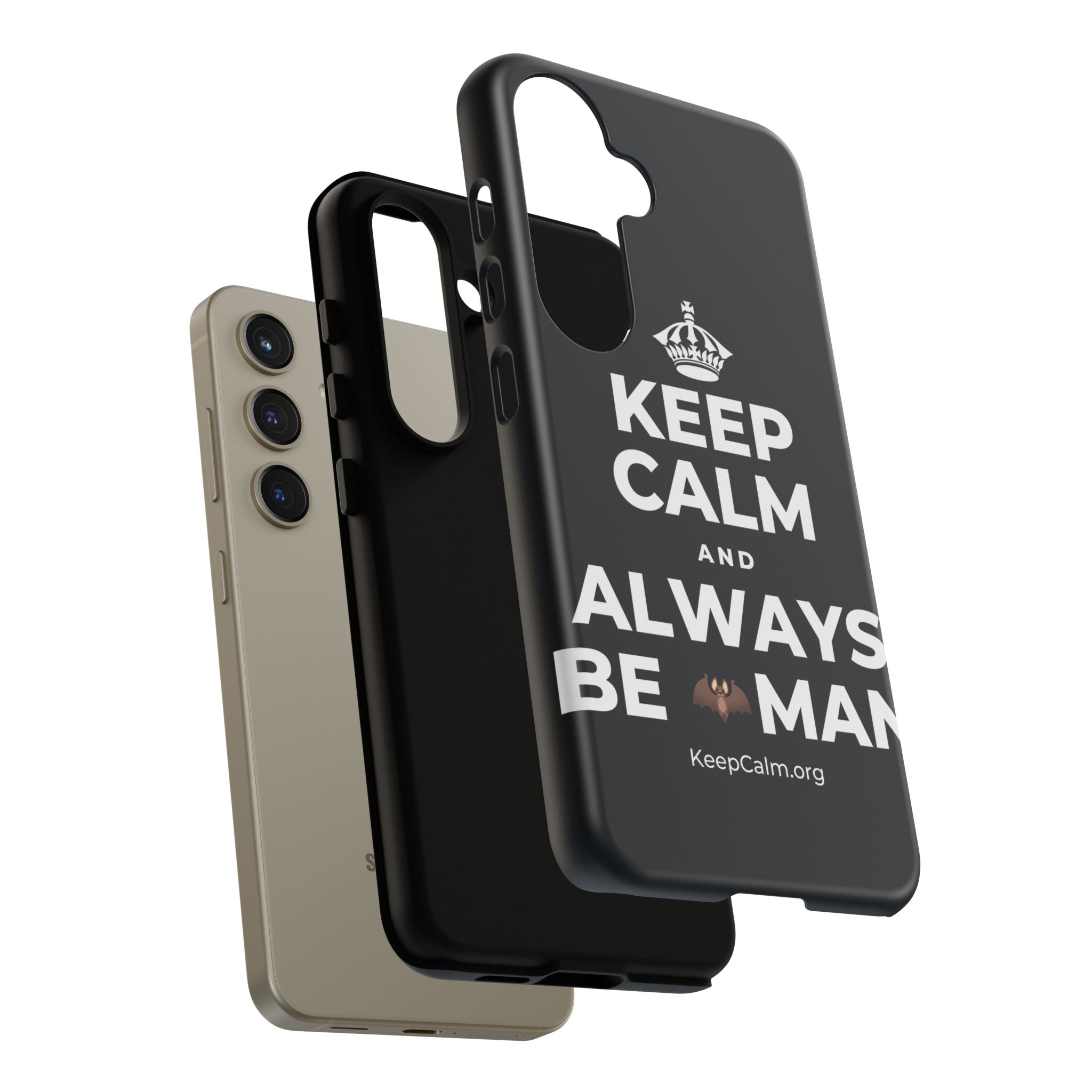 KEEP CALM AND ALWAYS BE 🦇MAN Phone Case (Dark)