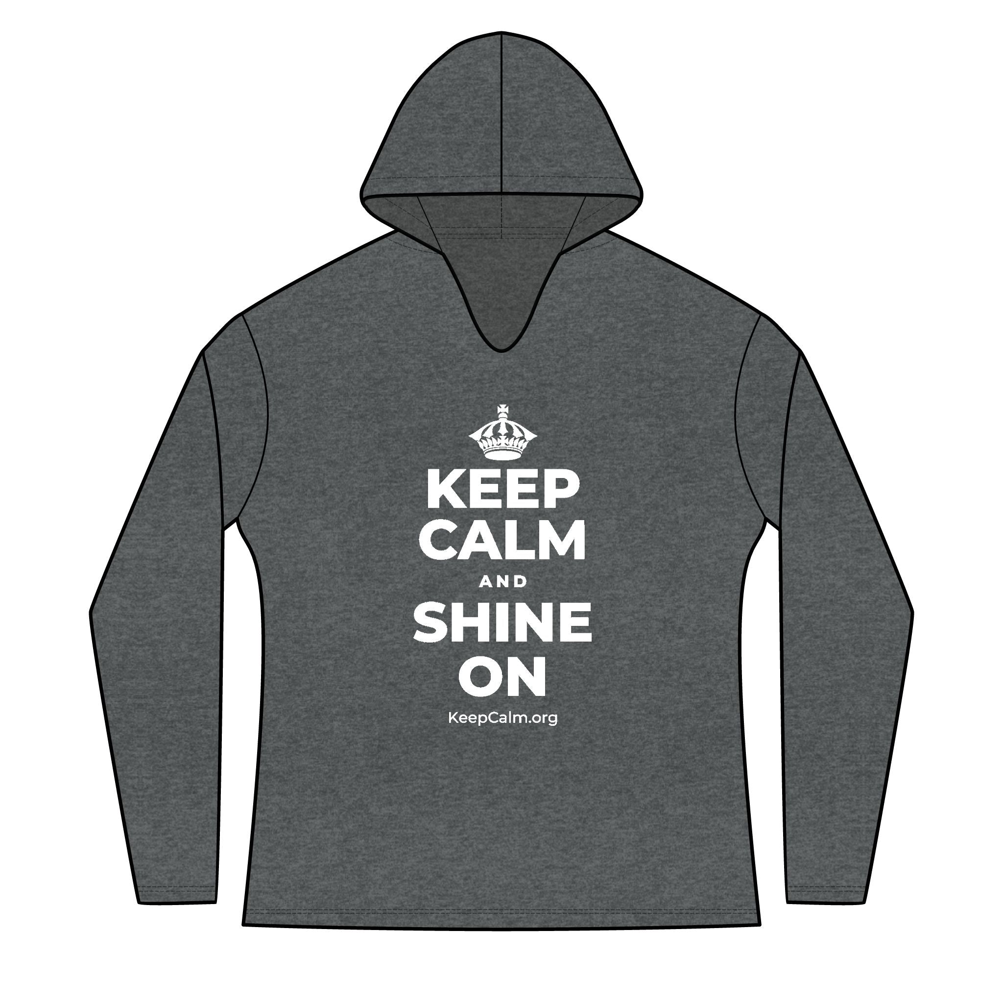 KEEP CALM AND SHINE ON Women's Long Sleeve Hoodie
