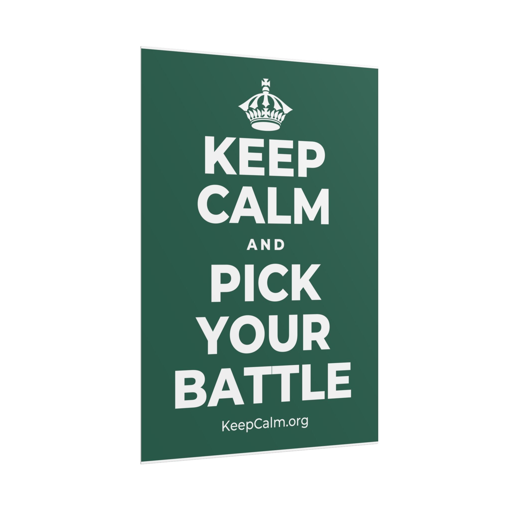 KEEP CALM AND PICK YOUR BATTLE Poster