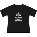KEEP CALM AND GO FIND NEW SOUNDS Women's Raglan Tee