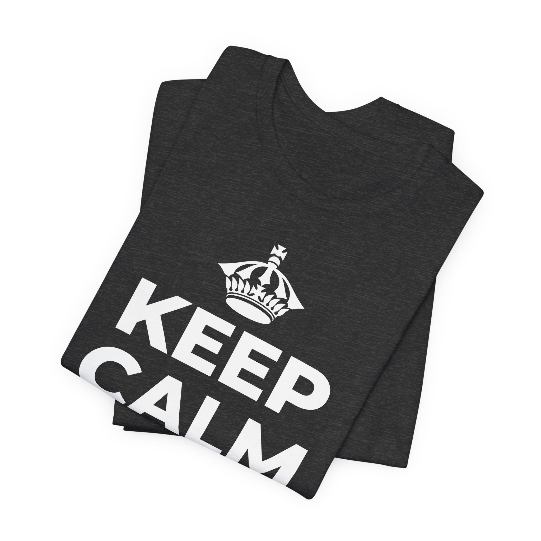 KEEP CALM AND 去踩踩草地 T-Shirt (White–Asphalt)