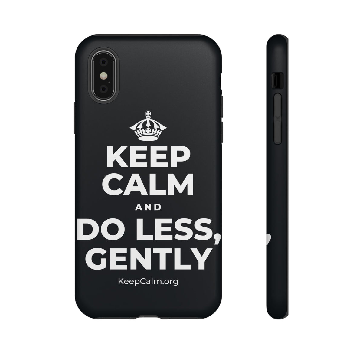 KEEP CALM AND DO LESS, GENTLY Phone Case (Dark)