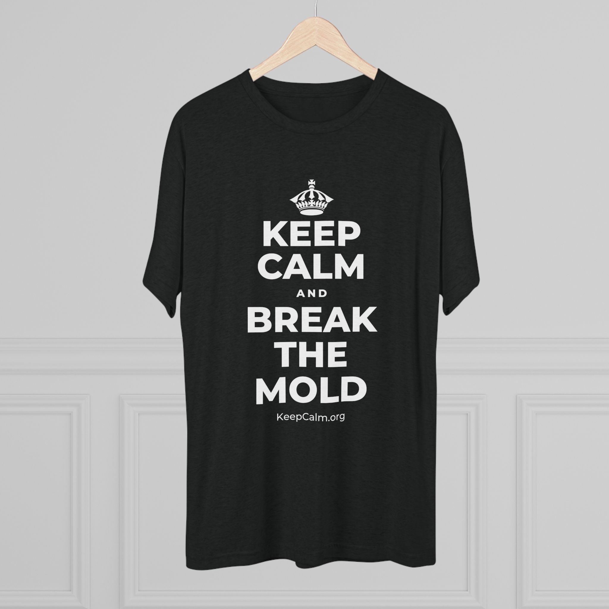 KEEP CALM AND BREAK THE MOLD Tri-Blend Tee