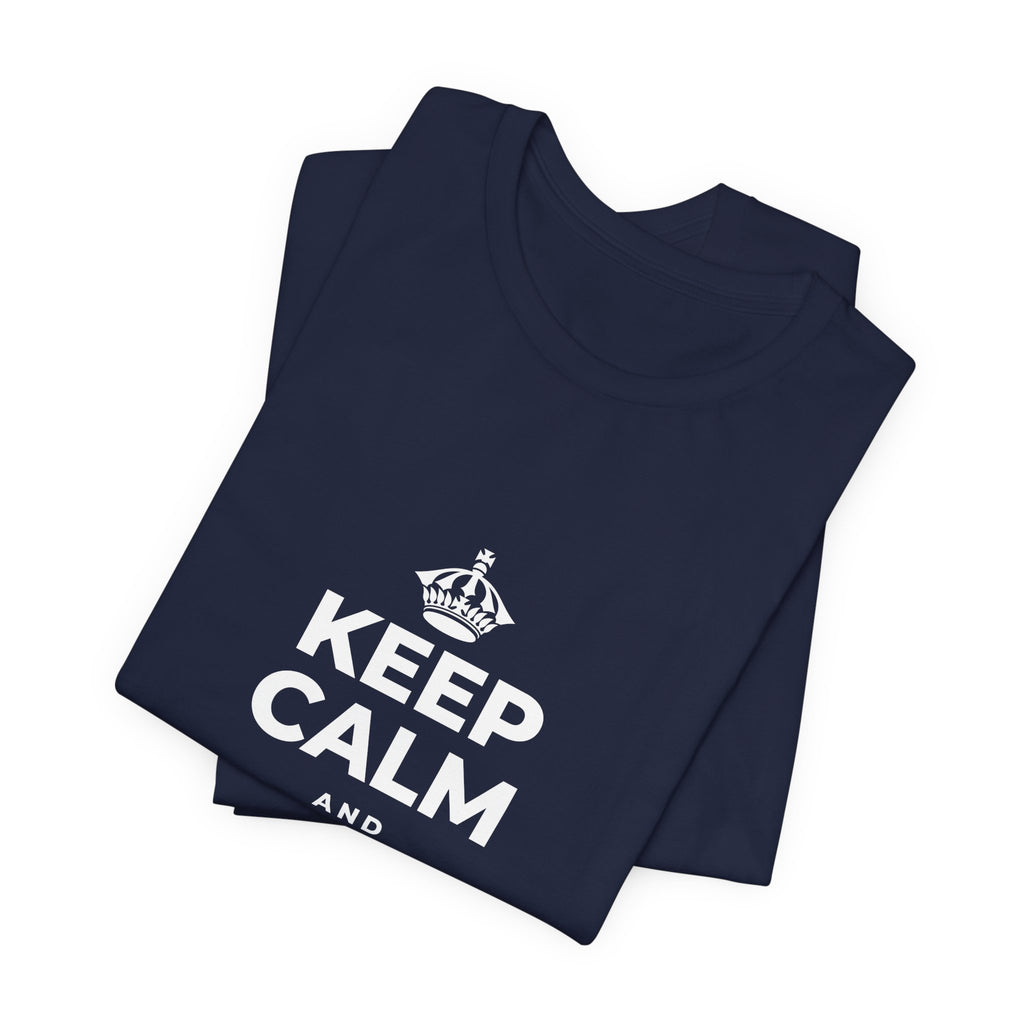 KEEP CALM AND KEEP DREAMING T-Shirt (White–Asphalt)