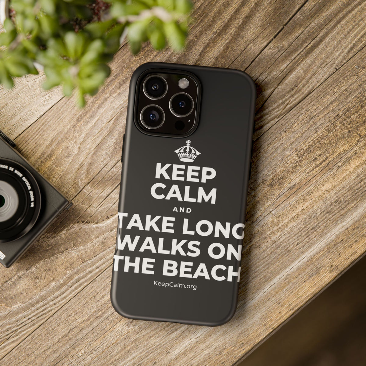 KEEP CALM AND TAKE LONG WALKS ON THE BEACH Phone Case (Dark)
