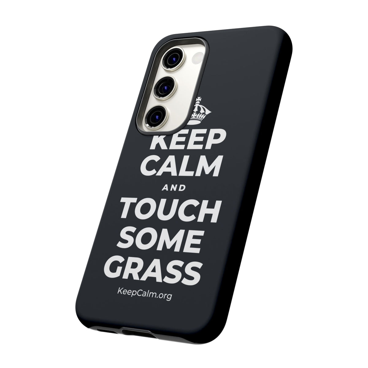 KEEP CALM AND TOUCH SOME GRASS Phone Case (Dark)