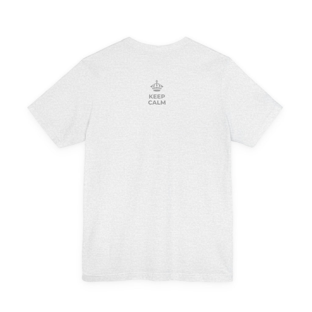 KEEP CALM AND TURN THE PAGE T-Shirt (Soft Cream–Heather Mauve)