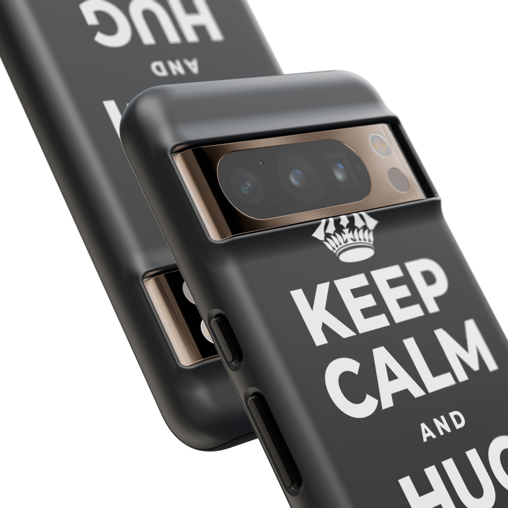 KEEP CALM AND HUG YOUR DOG Phone Case (Dark)