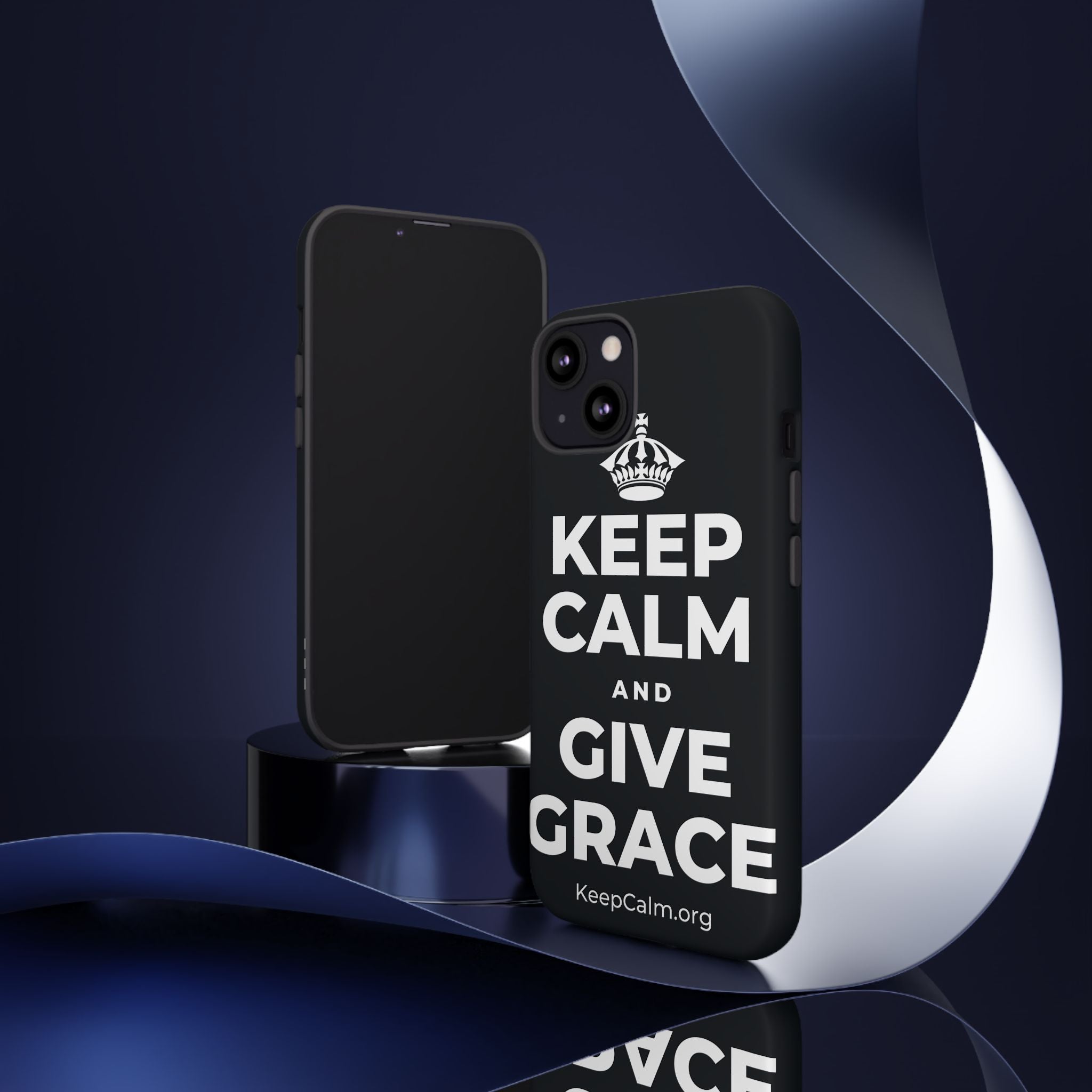 KEEP CALM AND GIVE GRACE Phone Case (Dark)