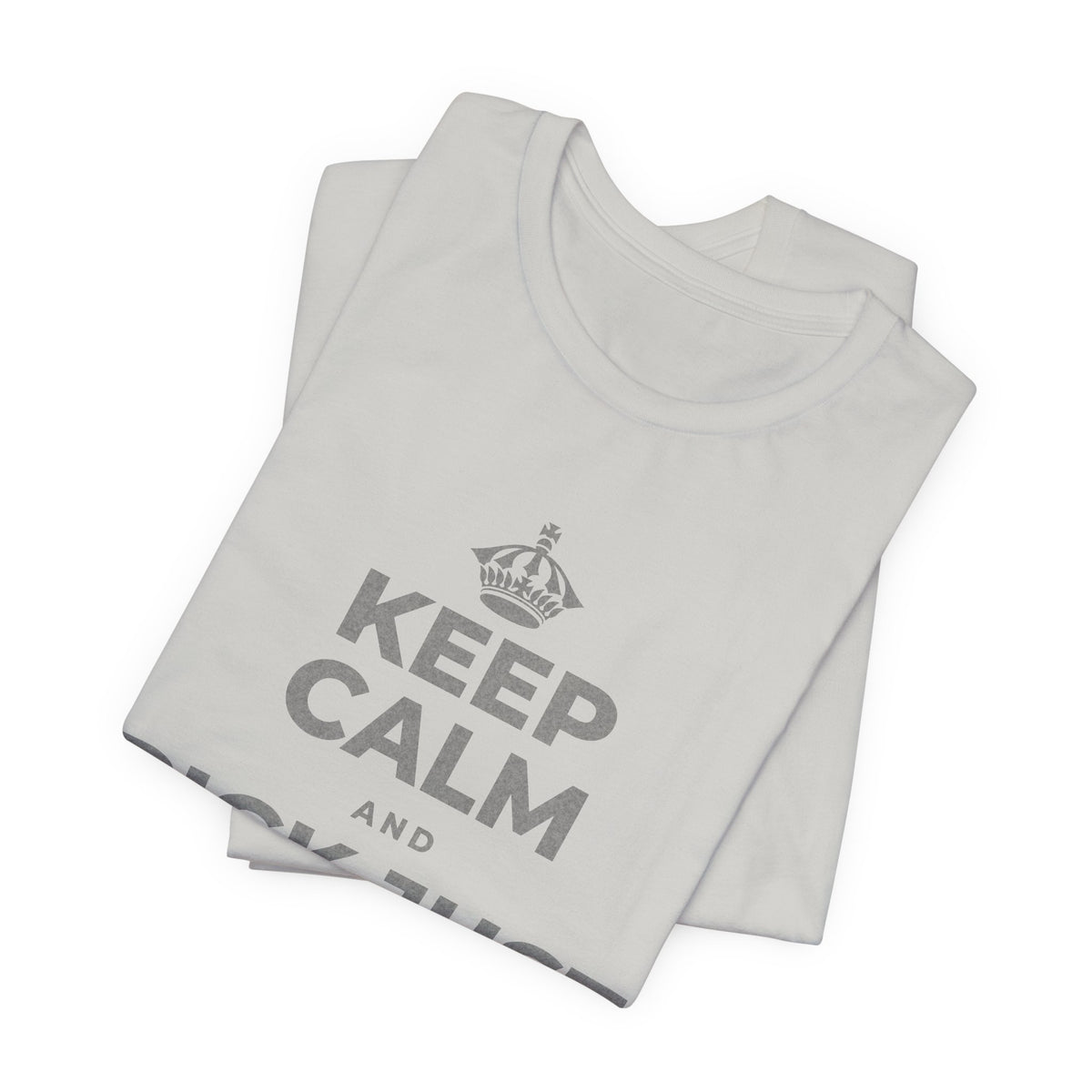KEEP CALM AND PICK JUST ONE THING T-Shirt (Baby Blue–Silver)