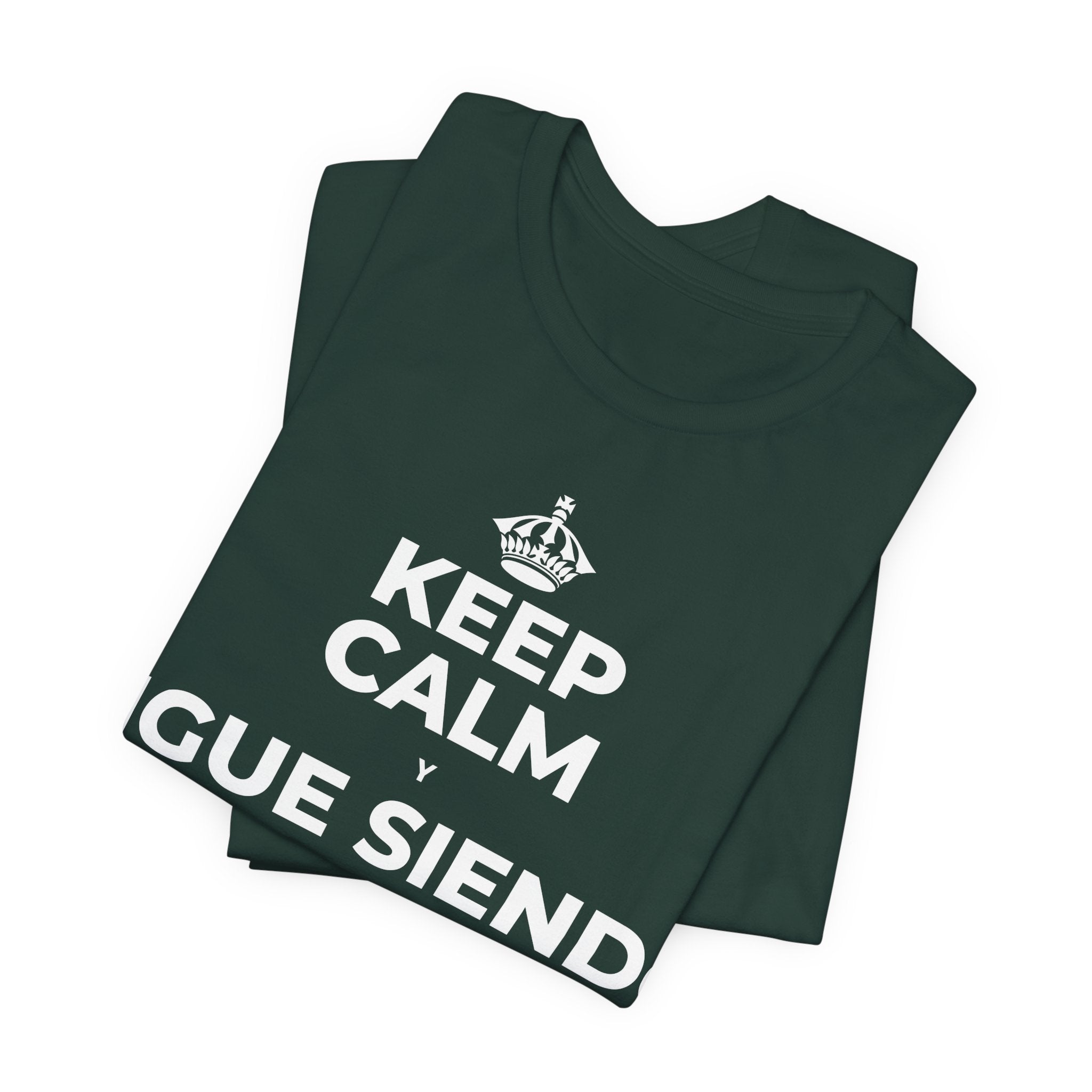 KEEP CALM Y SIGUE SIENDO PRINCIPIANTE T-Shirt (White–Asphalt)