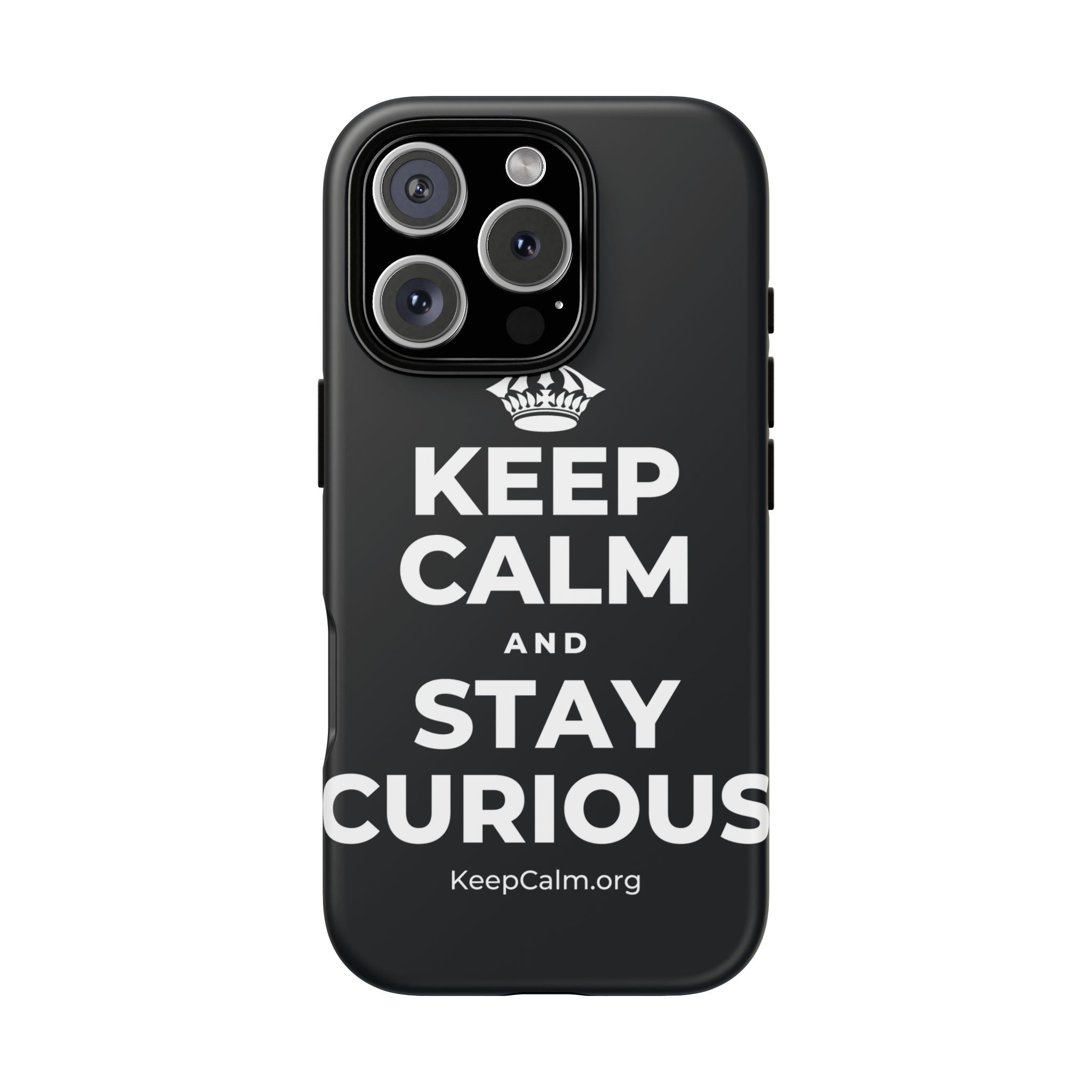 KEEP CALM AND STAY CURIOUS Phone Case (Dark)