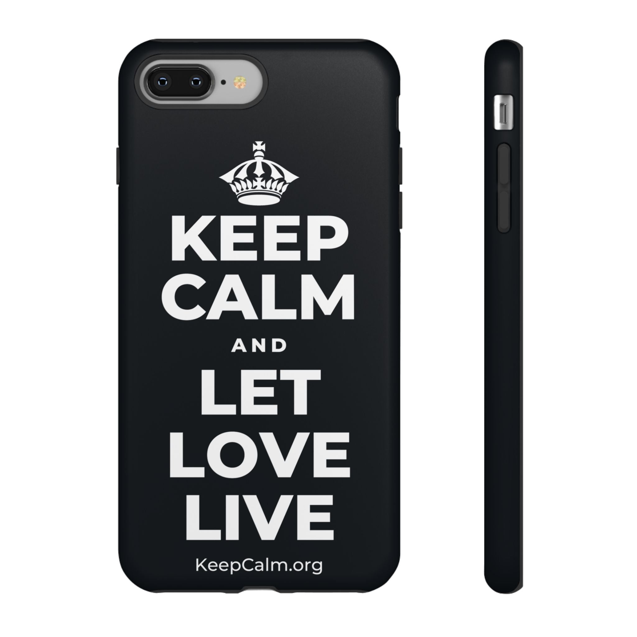 KEEP CALM AND LET LOVE LIVE Phone Case (Dark)