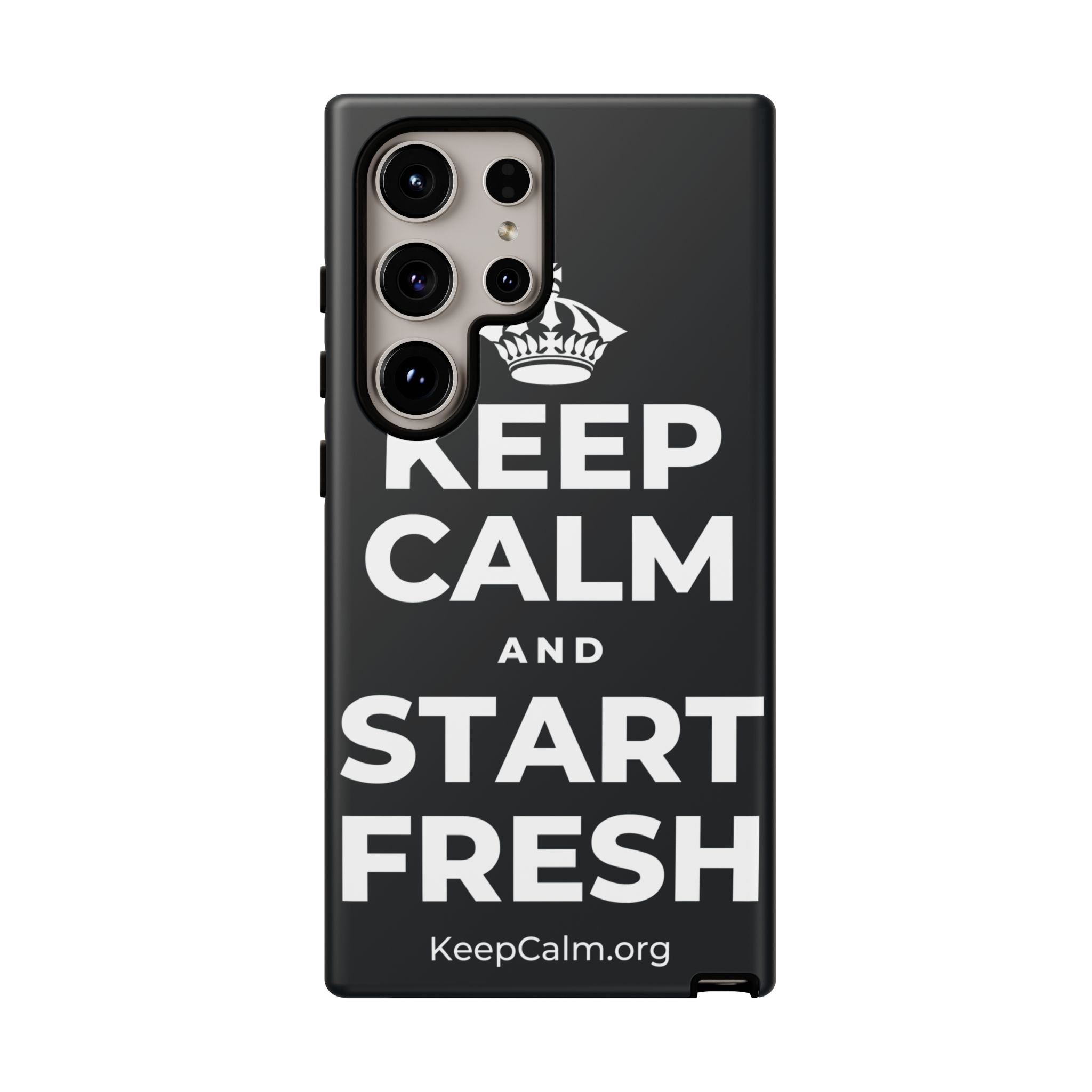 KEEP CALM AND START FRESH Phone Case (Dark)