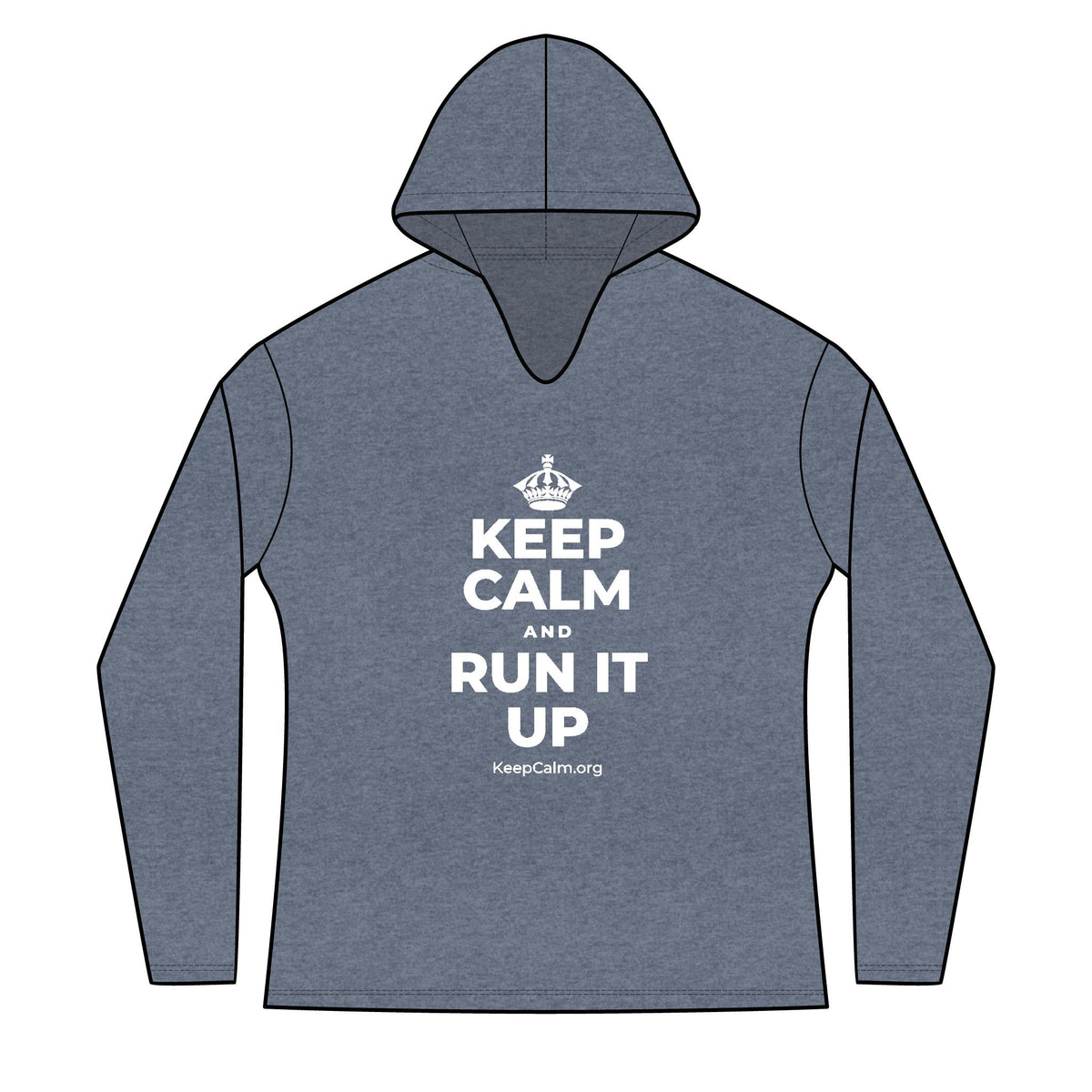 KEEP CALM AND RUN IT UP Women's Long Sleeve Hoodie