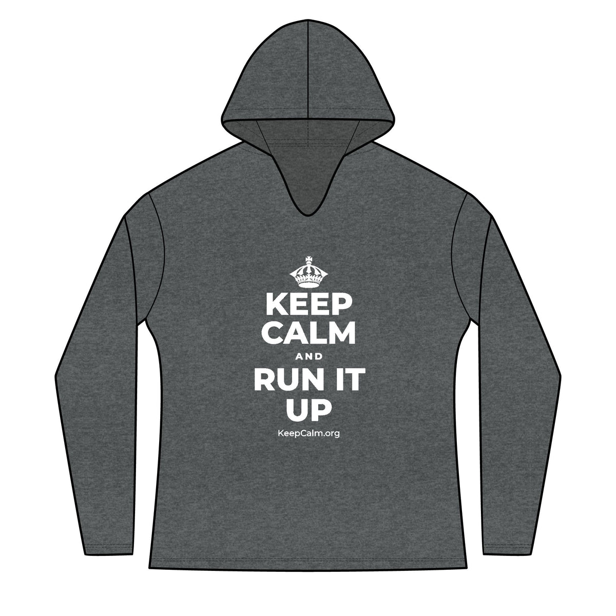 KEEP CALM AND RUN IT UP Women's Long Sleeve Hoodie