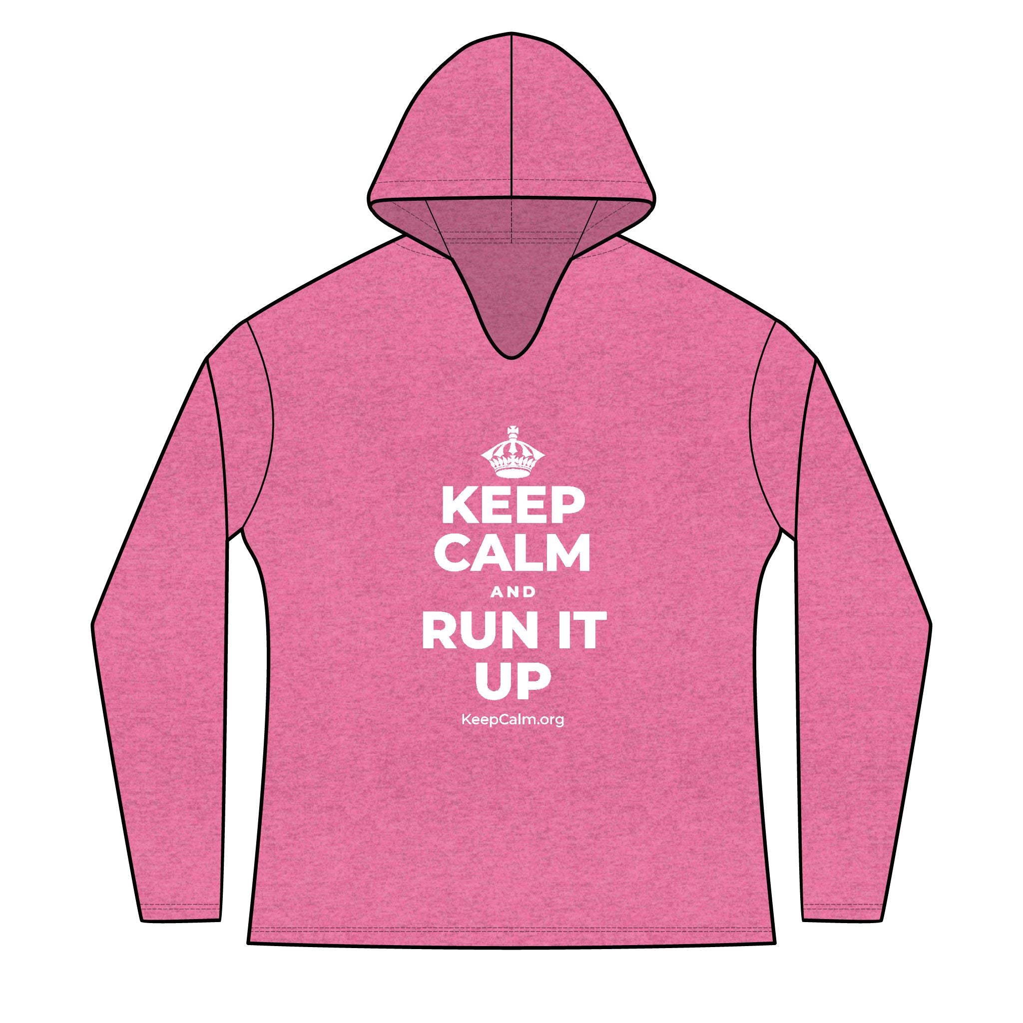 KEEP CALM AND RUN IT UP Women's Long Sleeve Hoodie