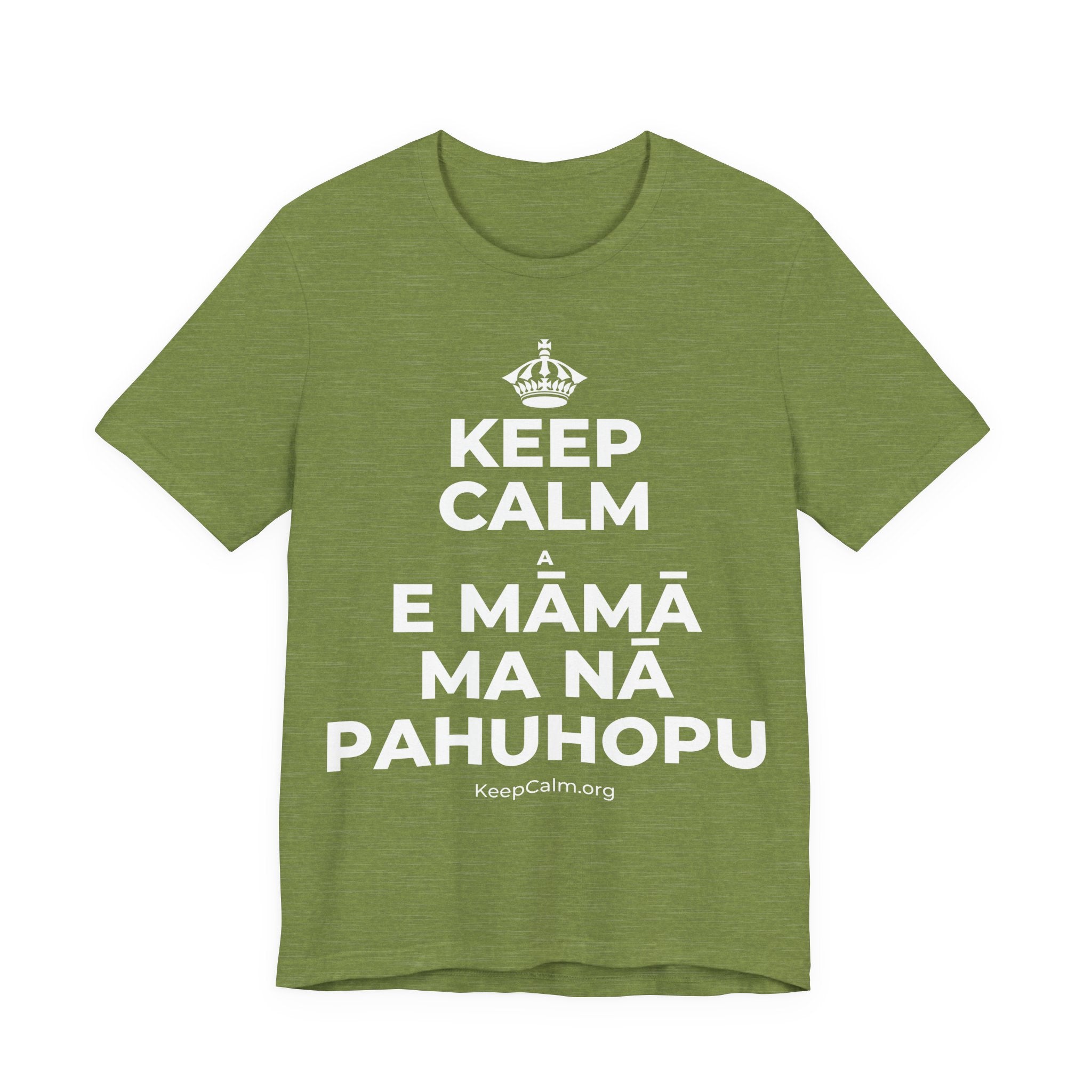 KEEP CALM A E MĀMĀ MA NĀ PAHUHOPU T-Shirt (Baby Blue–Silver)