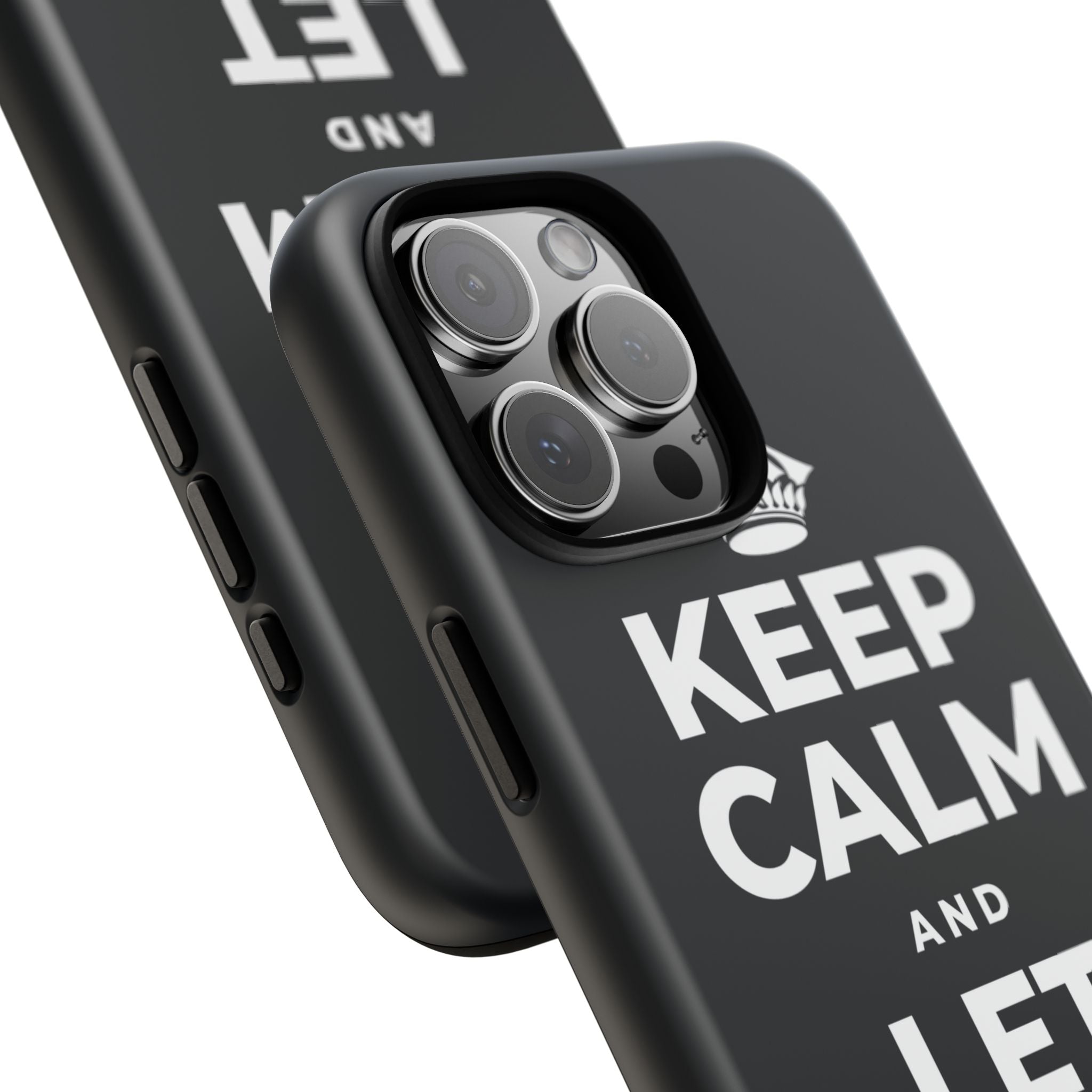 KEEP CALM AND LET IT RAIN Phone Case (Dark)