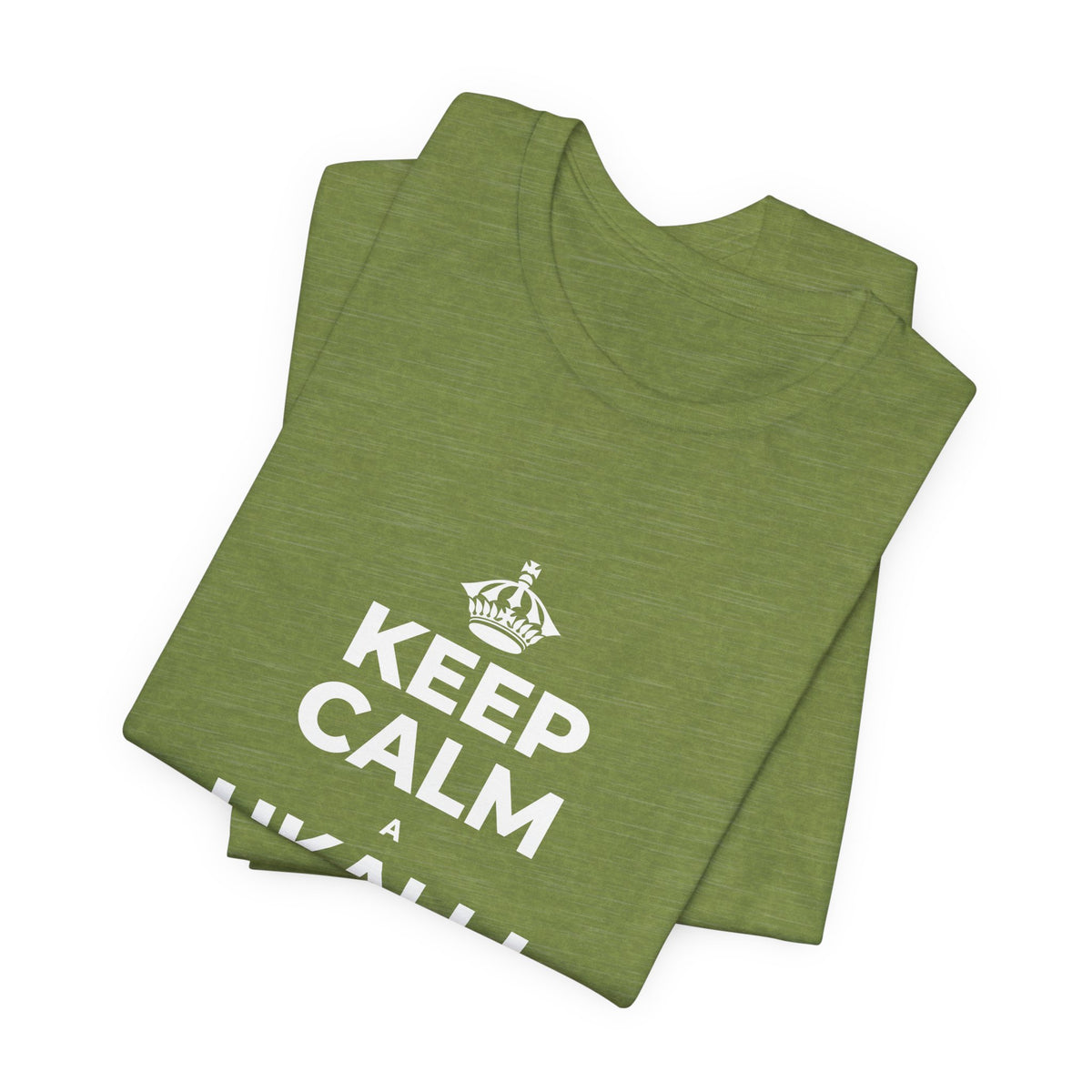 KEEP CALM A UKALI I KOU ʻĀLOHILOHI T-Shirt (Baby Blue–Silver)