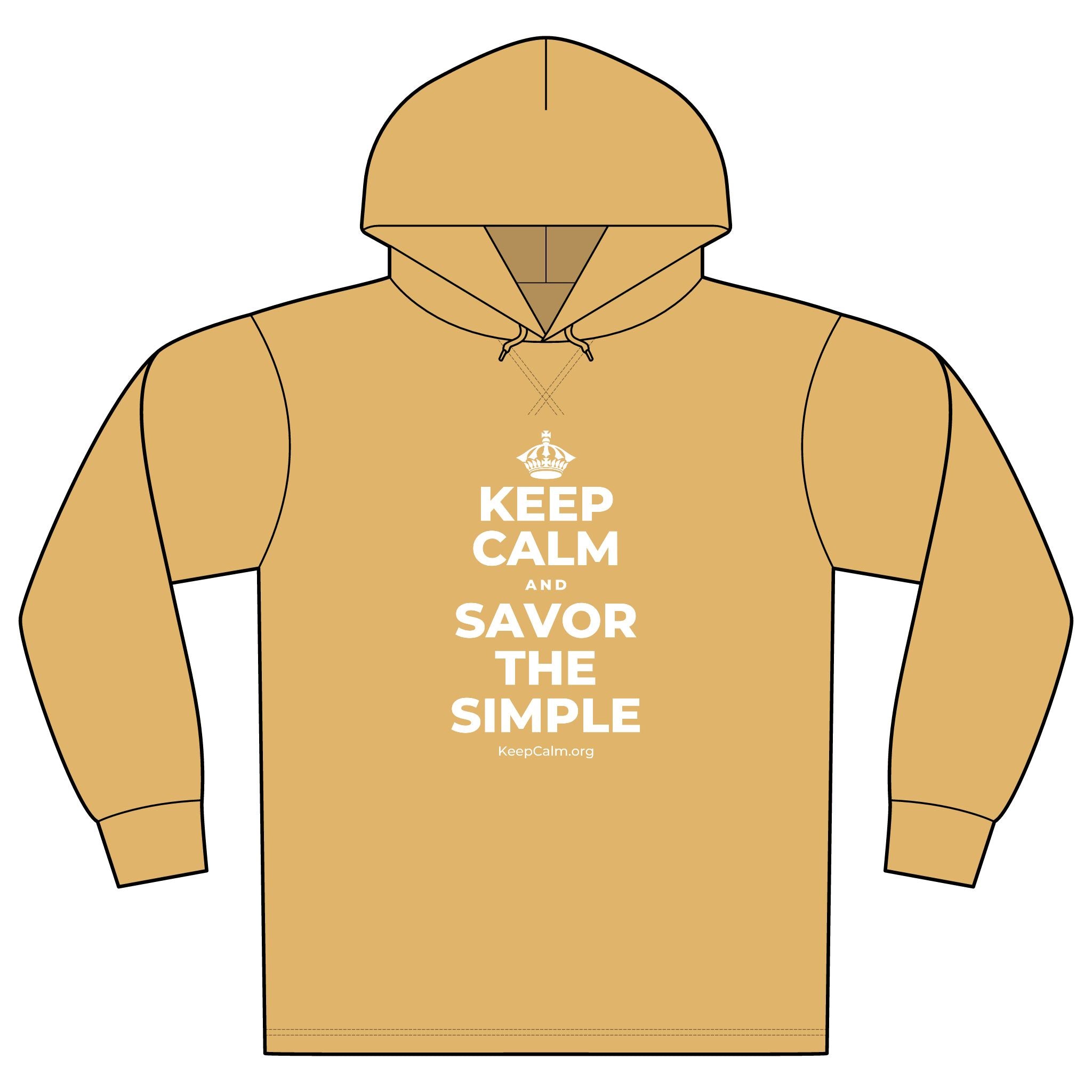 KEEP CALM AND SAVOR THE SIMPLE Organic Hoodie Tee