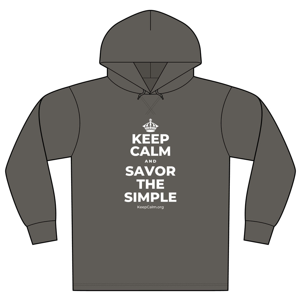 KEEP CALM AND SAVOR THE SIMPLE Organic Hoodie Tee