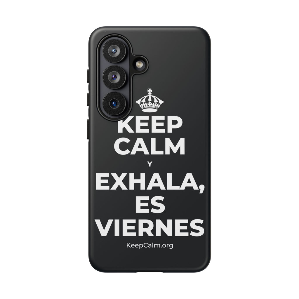 KEEP CALM Y EXHALA, ES VIERNES Phone Case (Dark)