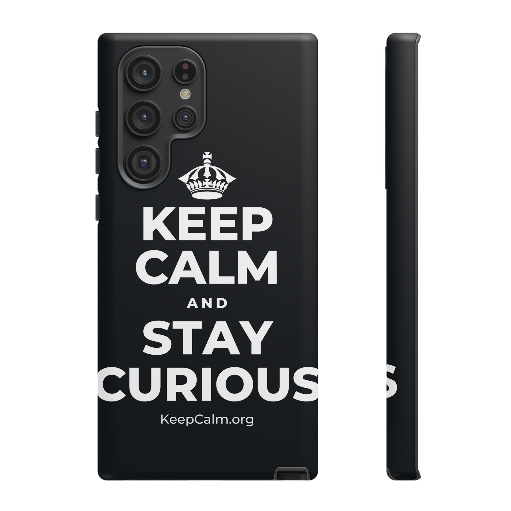KEEP CALM AND STAY CURIOUS Phone Case (Dark)