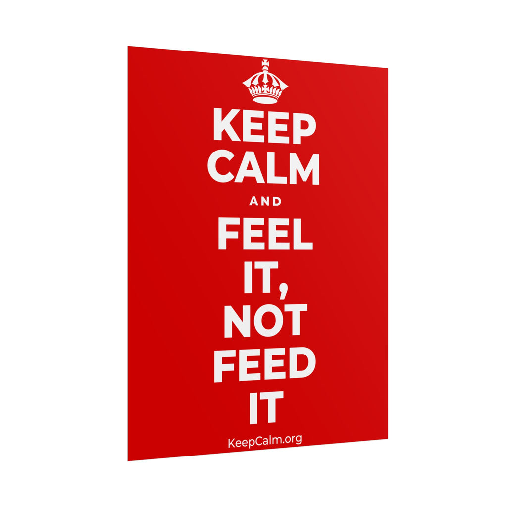 KEEP CALM AND FEEL IT, NOT FEED IT Poster