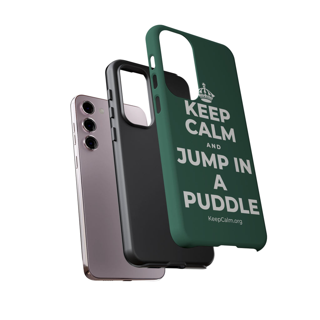 KEEP CALM AND JUMP IN A PUDDLE Phone Case