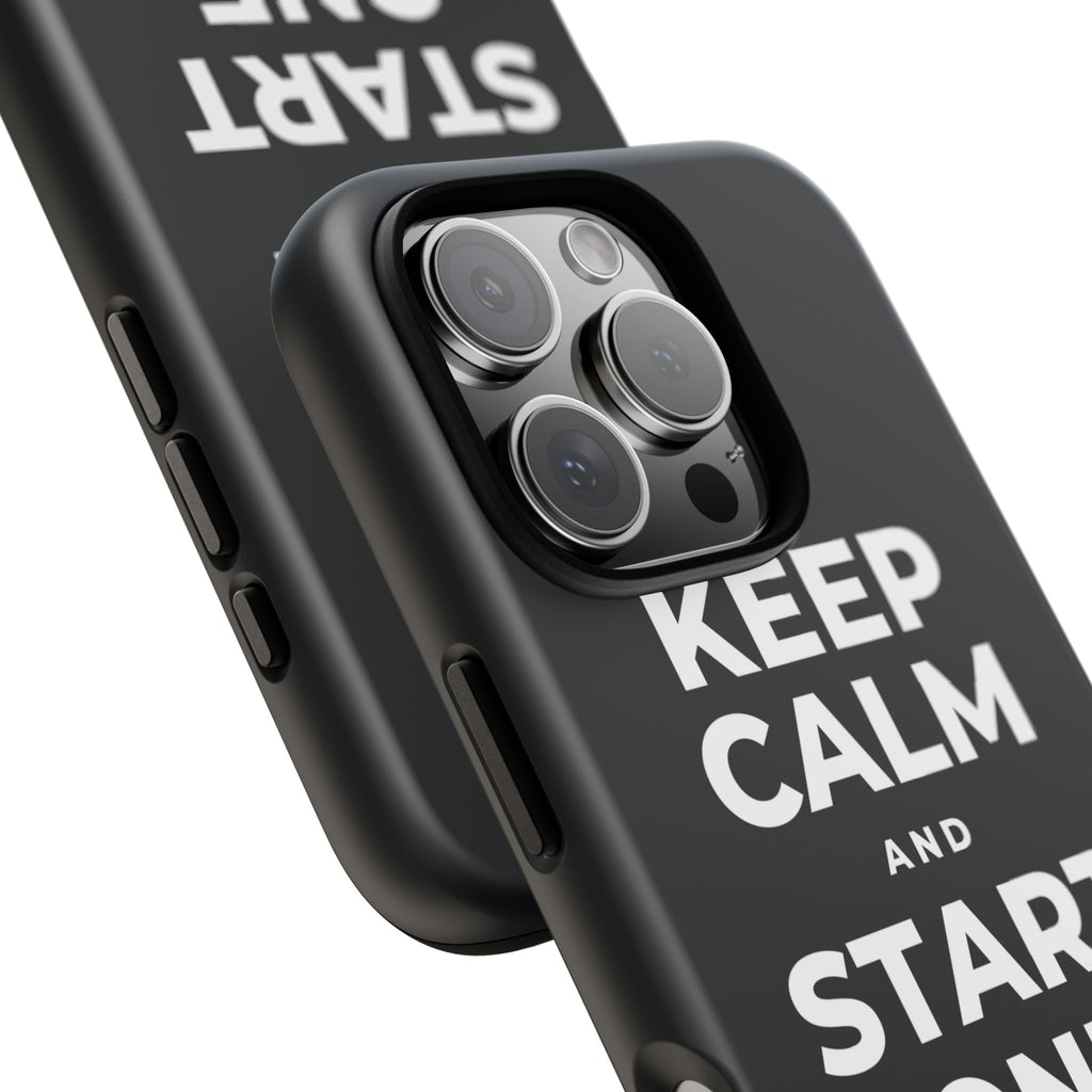 KEEP CALM AND START ONE FRESH PAGE Phone Case (Dark)