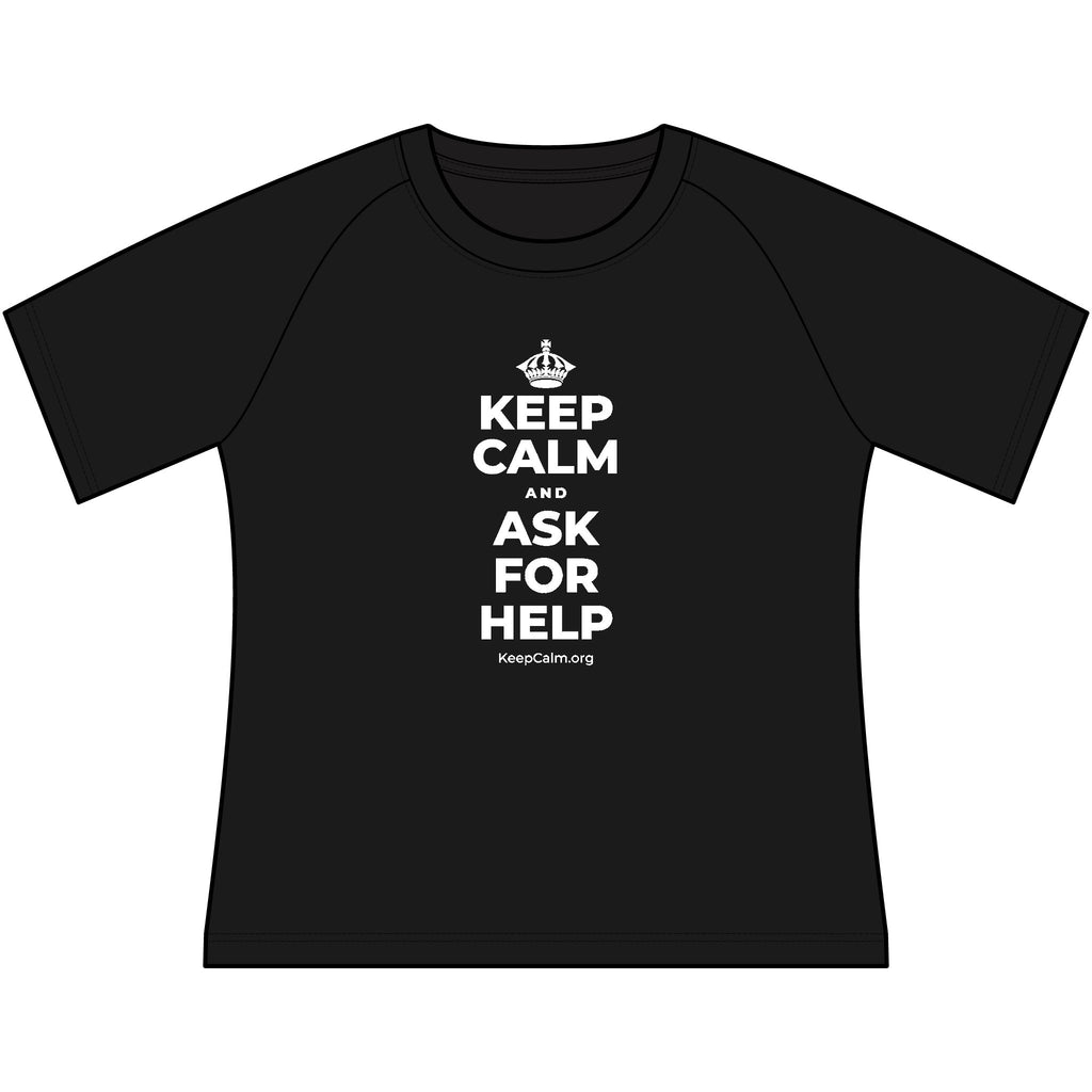 KEEP CALM AND ASK FOR HELP Women's Raglan Tee